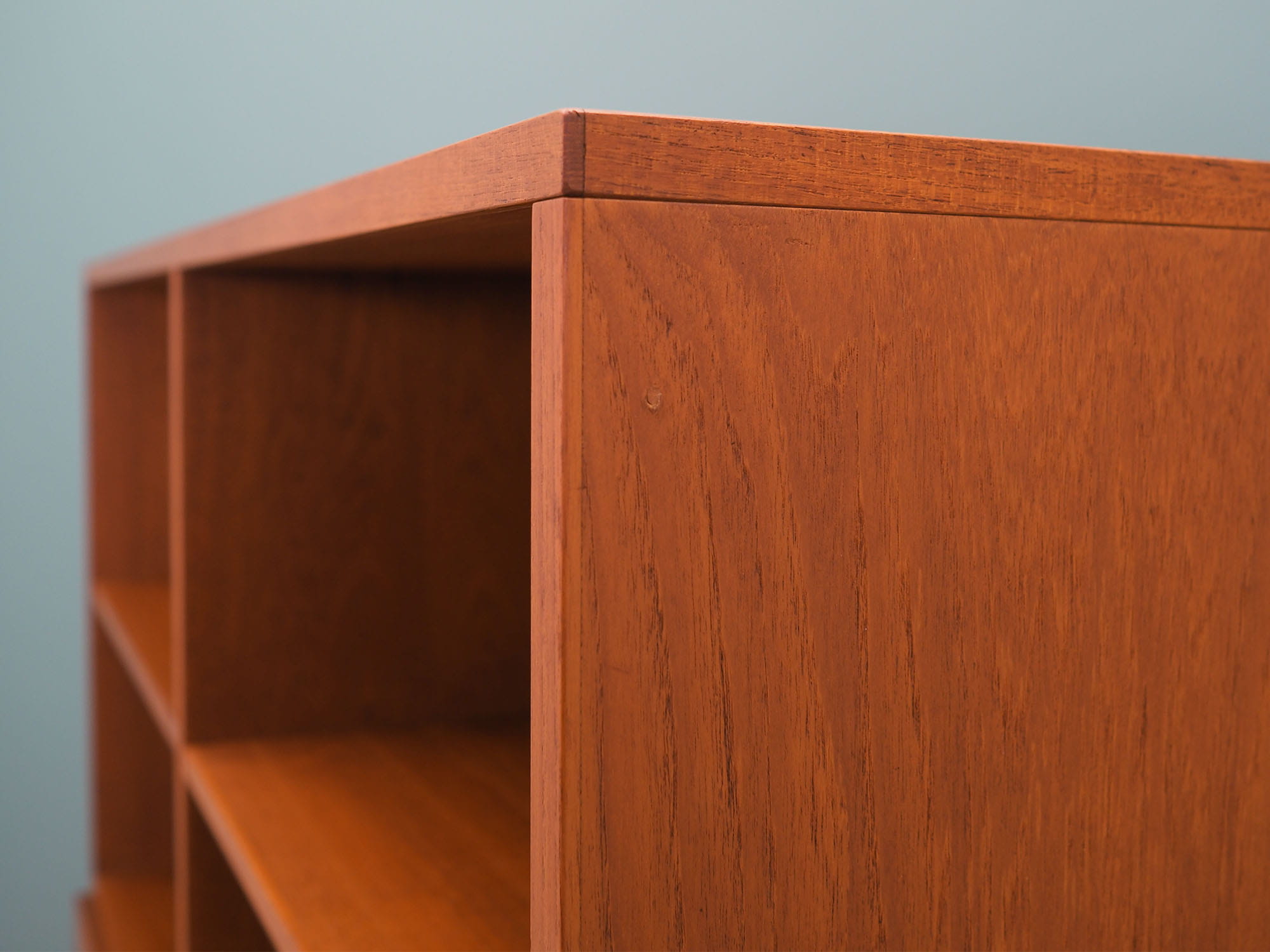 Vintage Bookshelf Teak Wood Brown 1970s