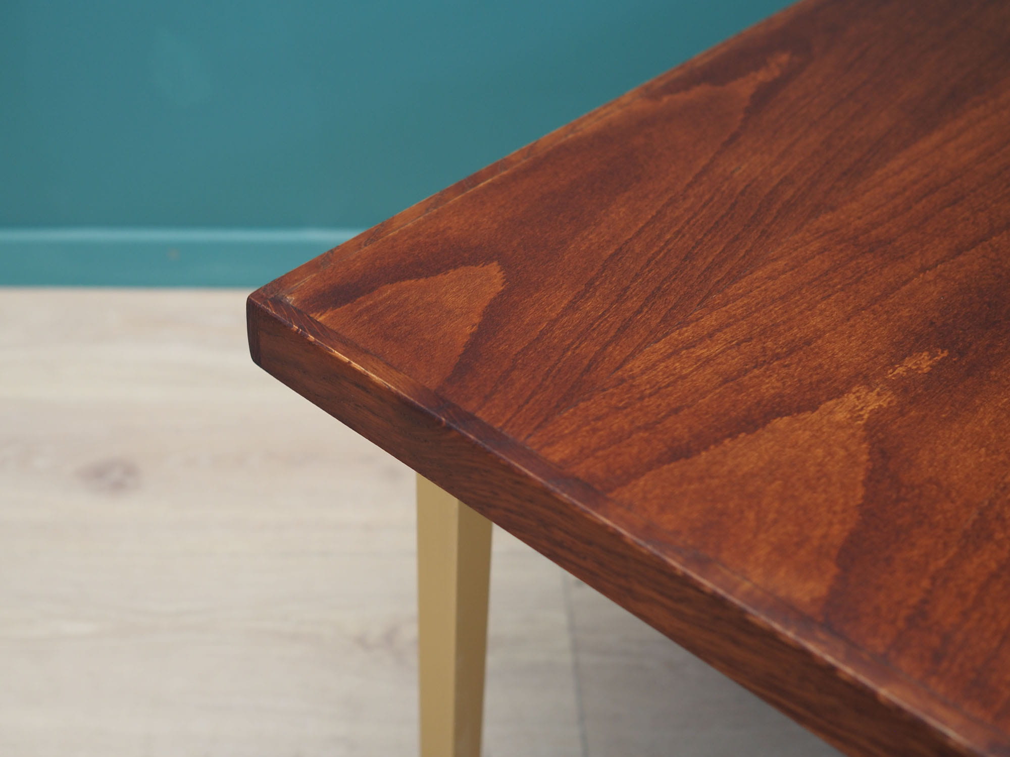 Vintage Couchtisch Holz Metall Braun 1970er Jahre