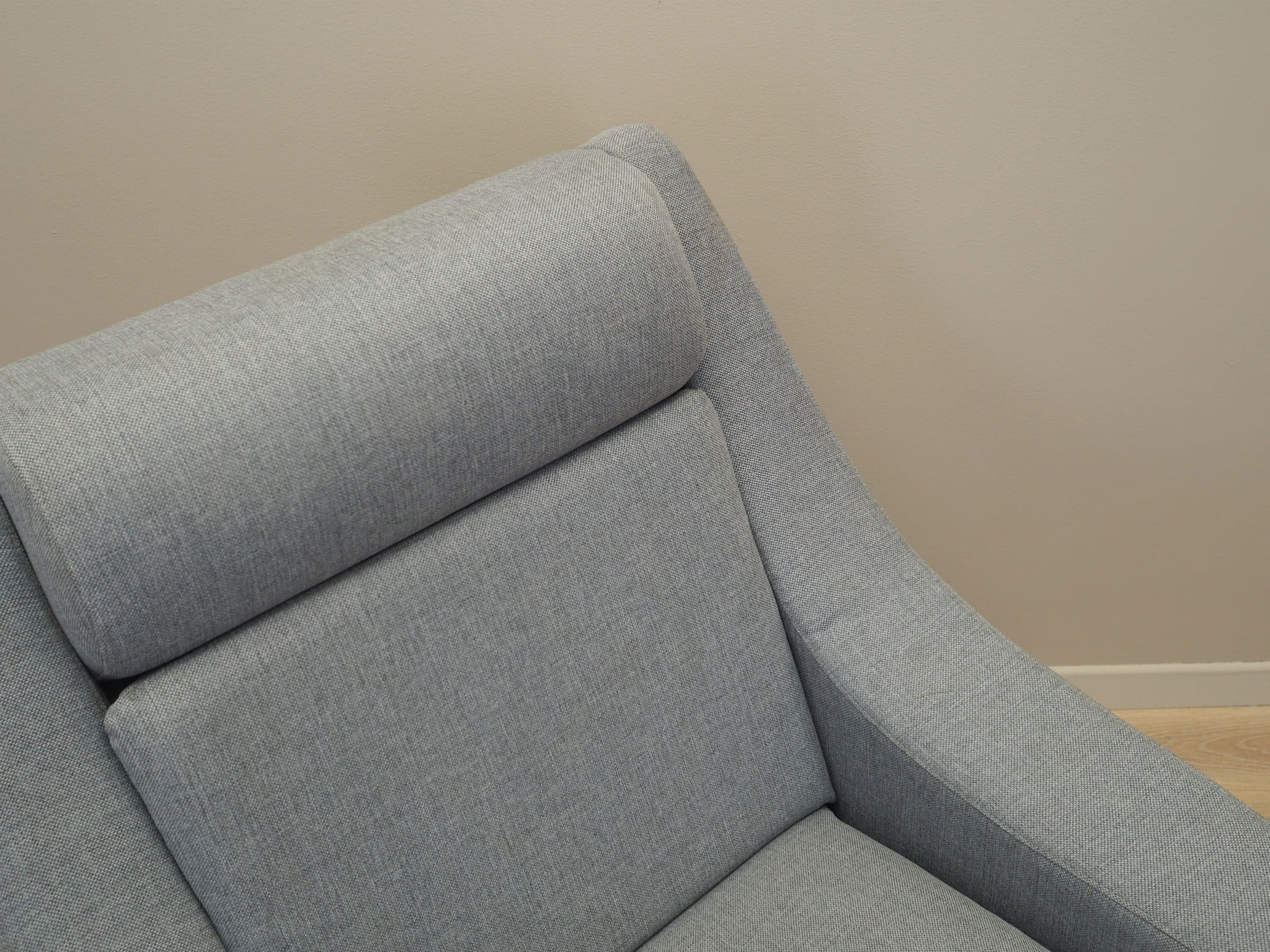 Sessel Textil Holz Grau 1970er Jahre