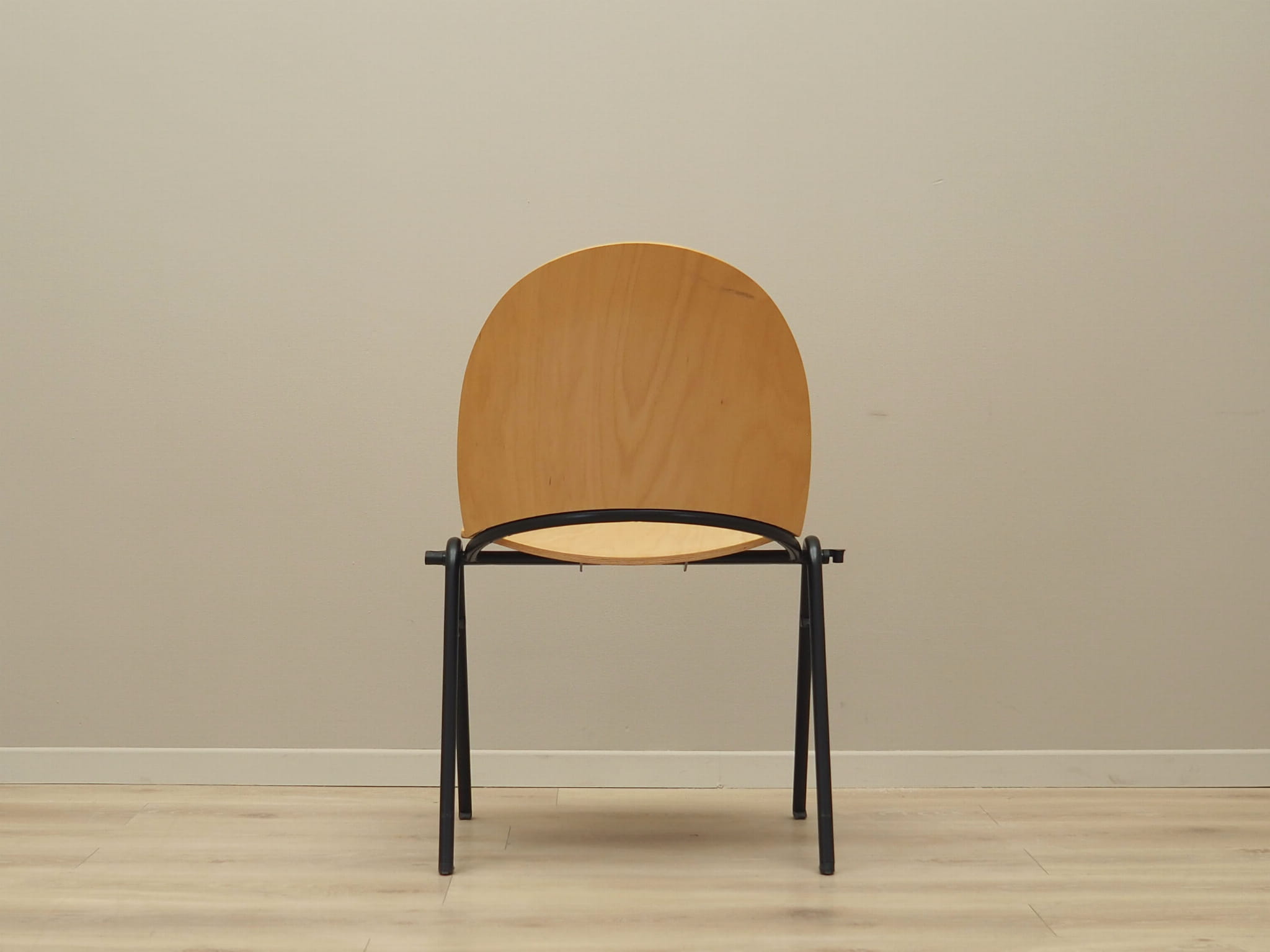 6x Vintage Chair Wood Metal Brown 1970s
