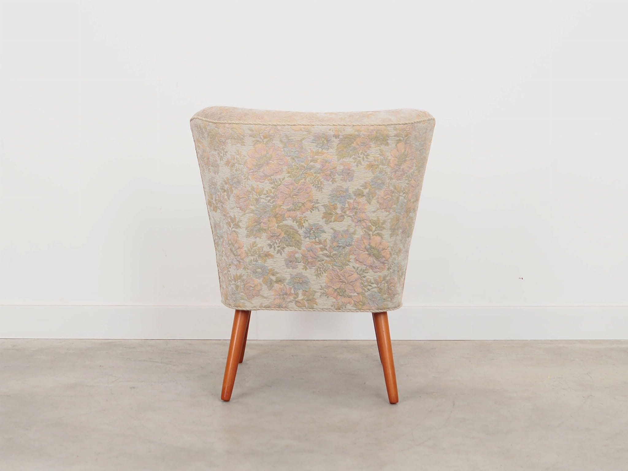 2x Vintage Armchairs Beech wood Textile Beige 1970s