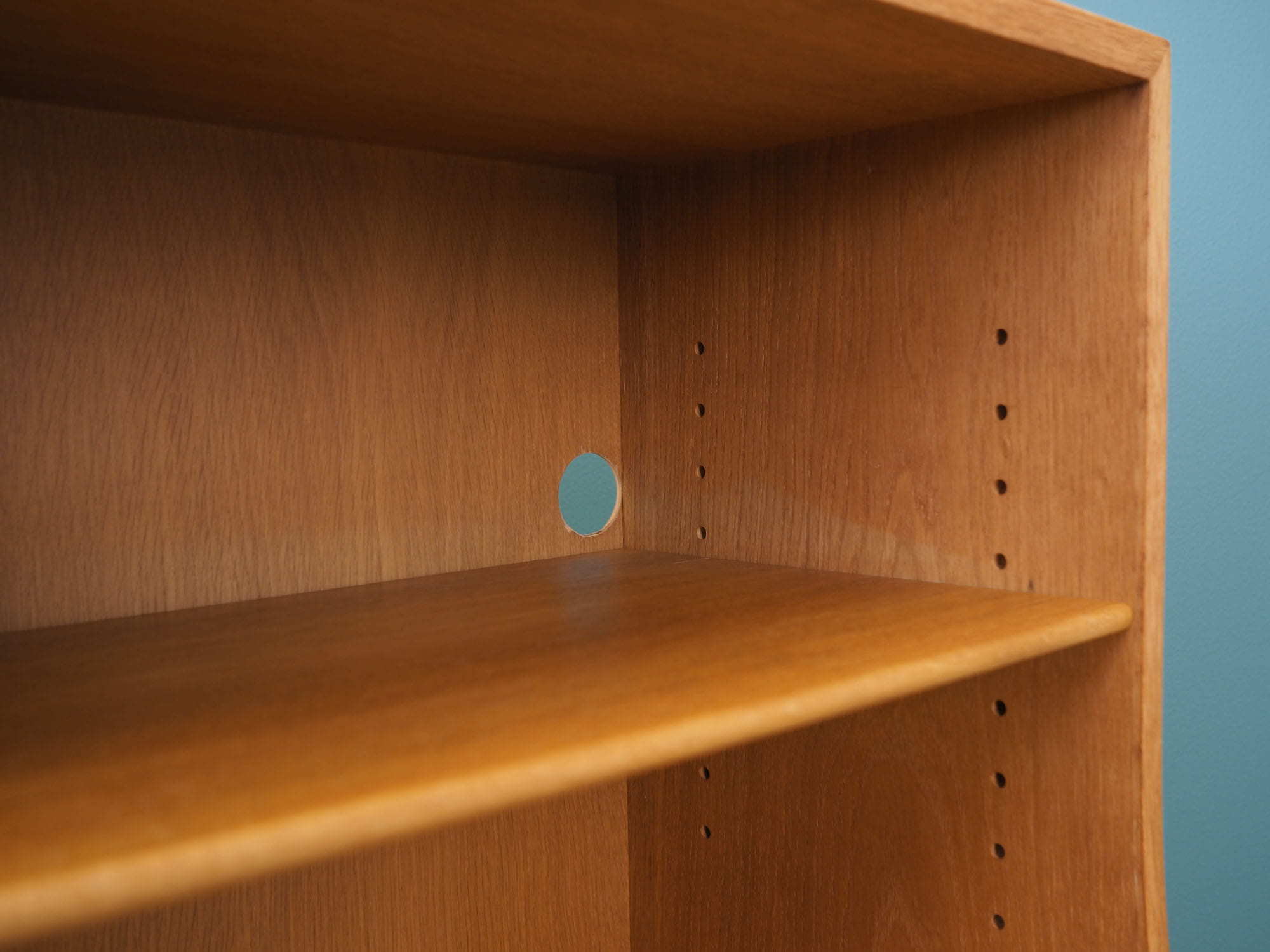 Vintage bookshelf wood brown 1970s