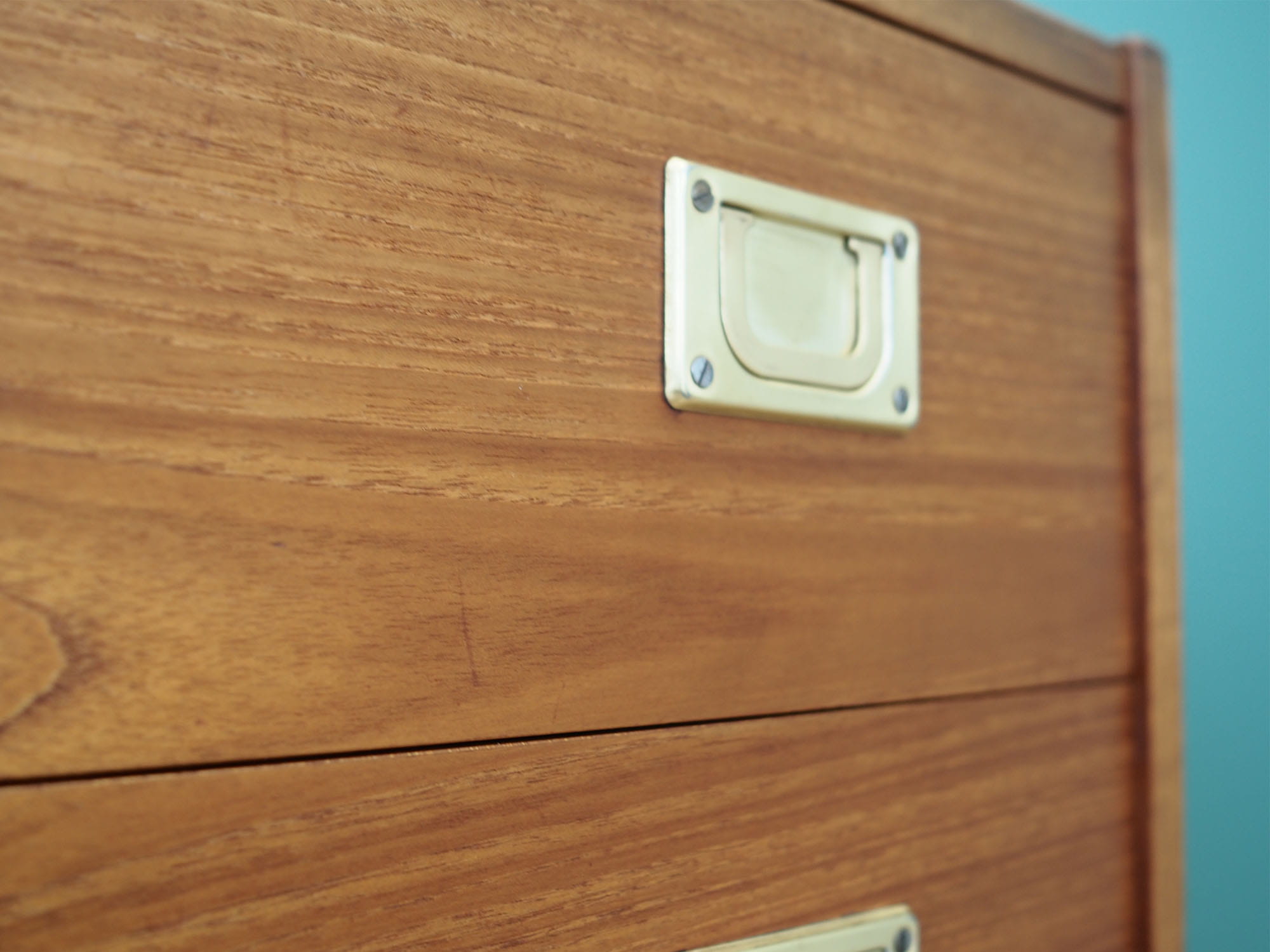 Vintage chest of drawers cherry wood brown 1970s