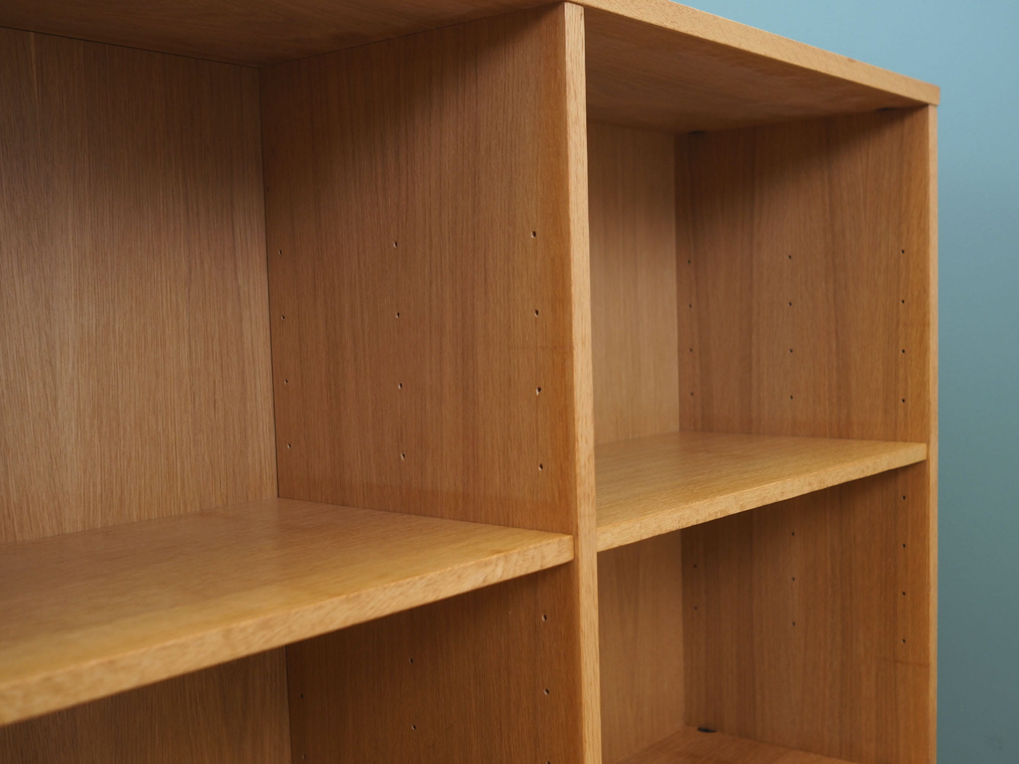 Vintage Bookshelf Ash Wood Brown 1970s