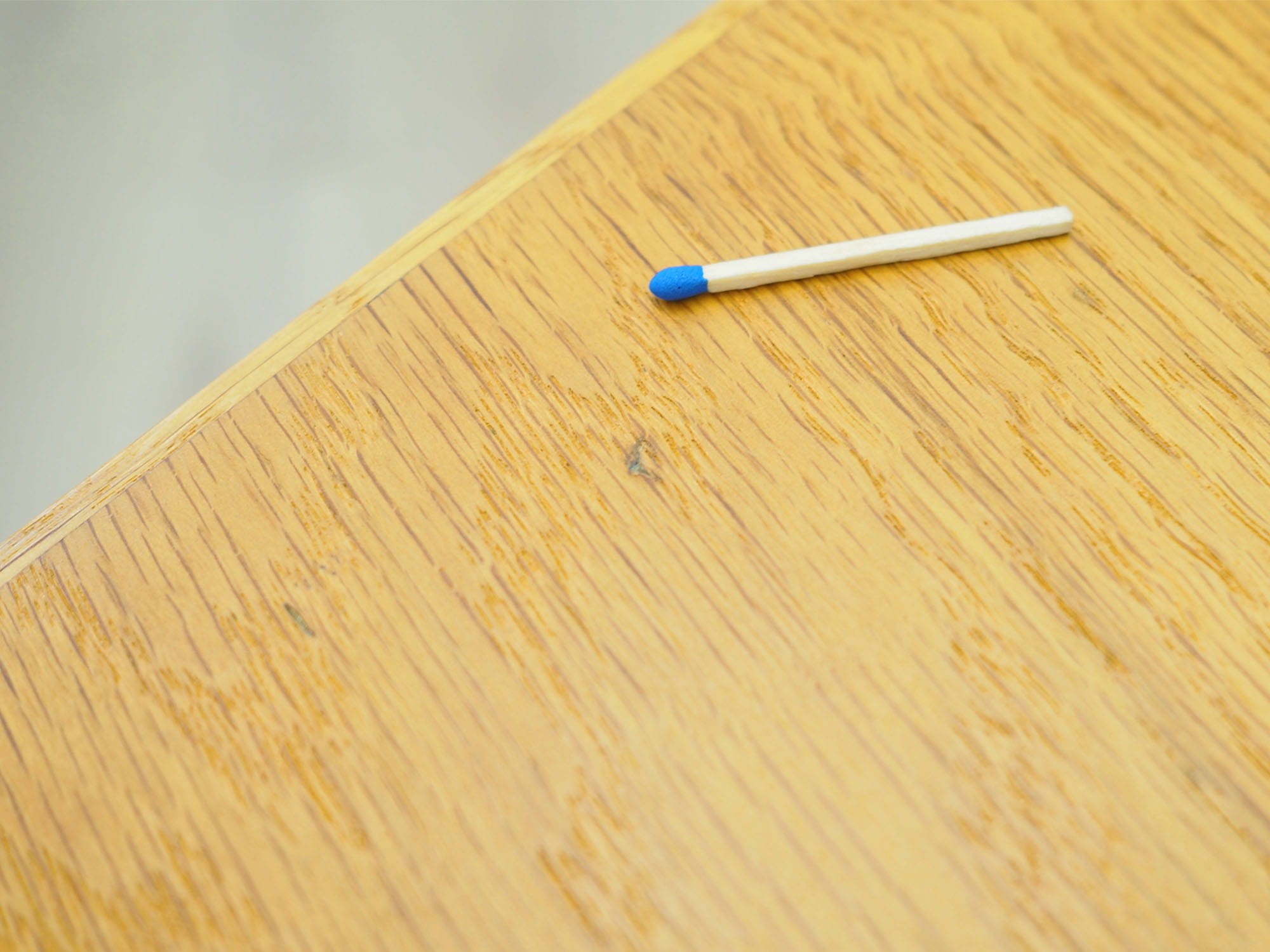 Vintage Desk Ash Wood Brown 1980s