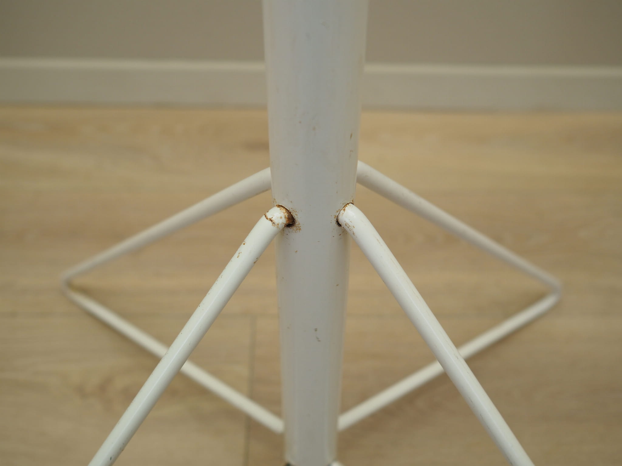 Vintage coat rack metal white 1970s