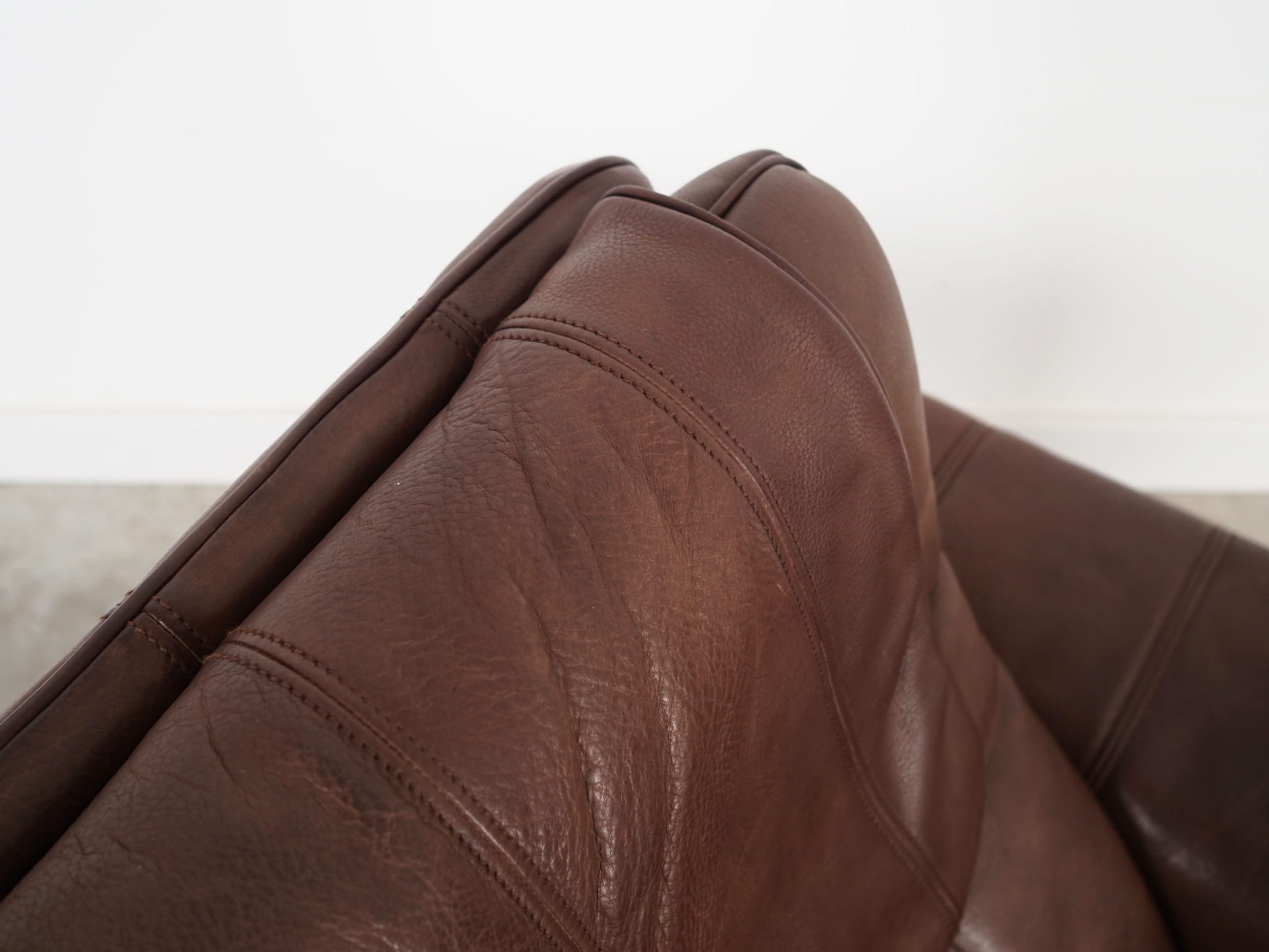 Sessel Leder Braun 1970er Jahre