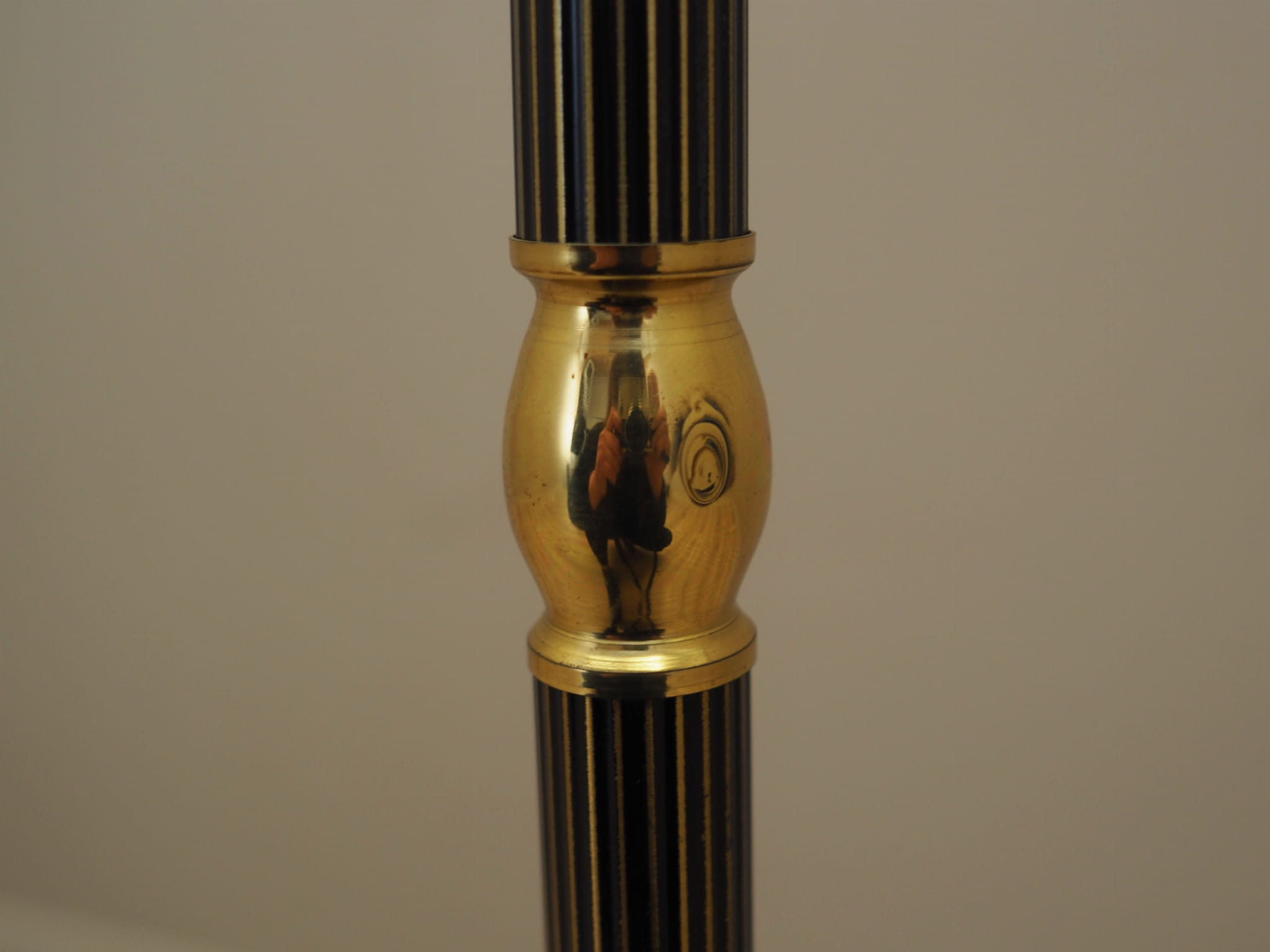Vintage floor lamp Metal Fabric White 1970s