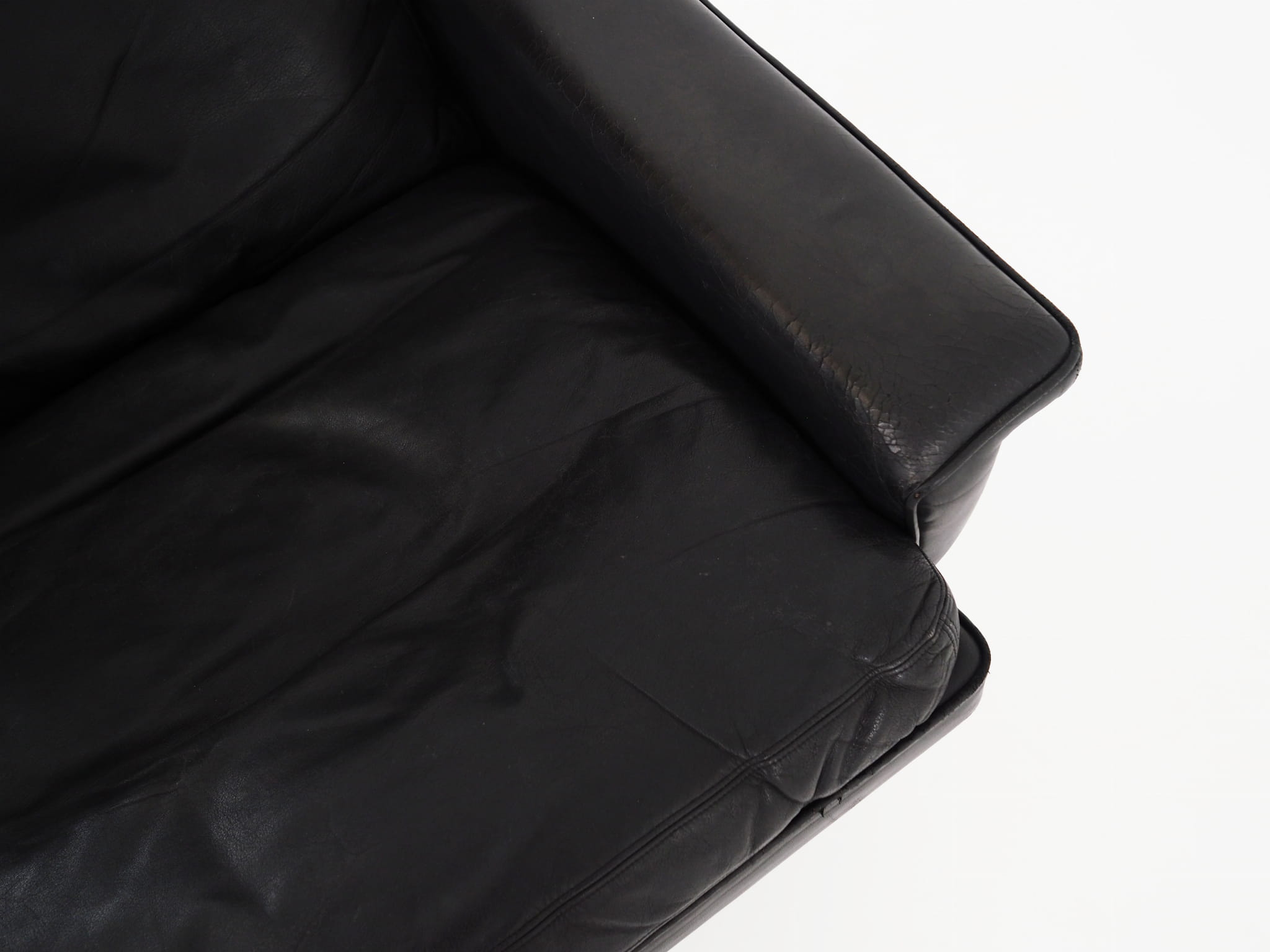 Vintage office chair leather black 1970s
