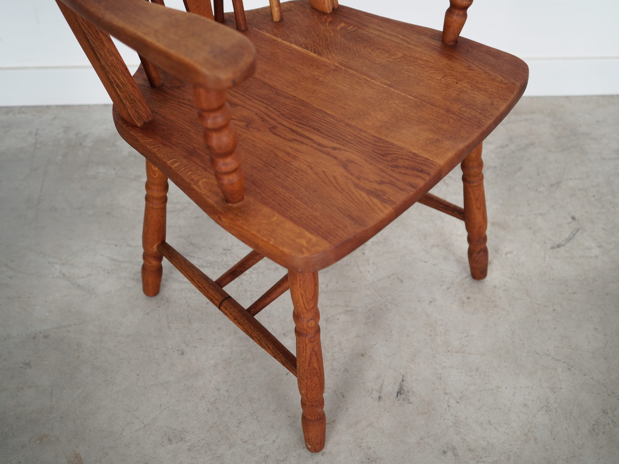 Vintage Armchair Oak Wood Brown 1960s
