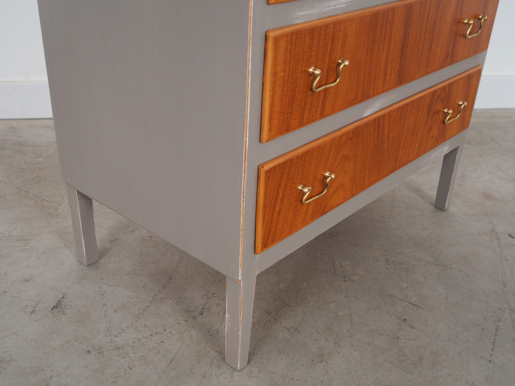 Vintage chest of drawers walnut brown 1960s