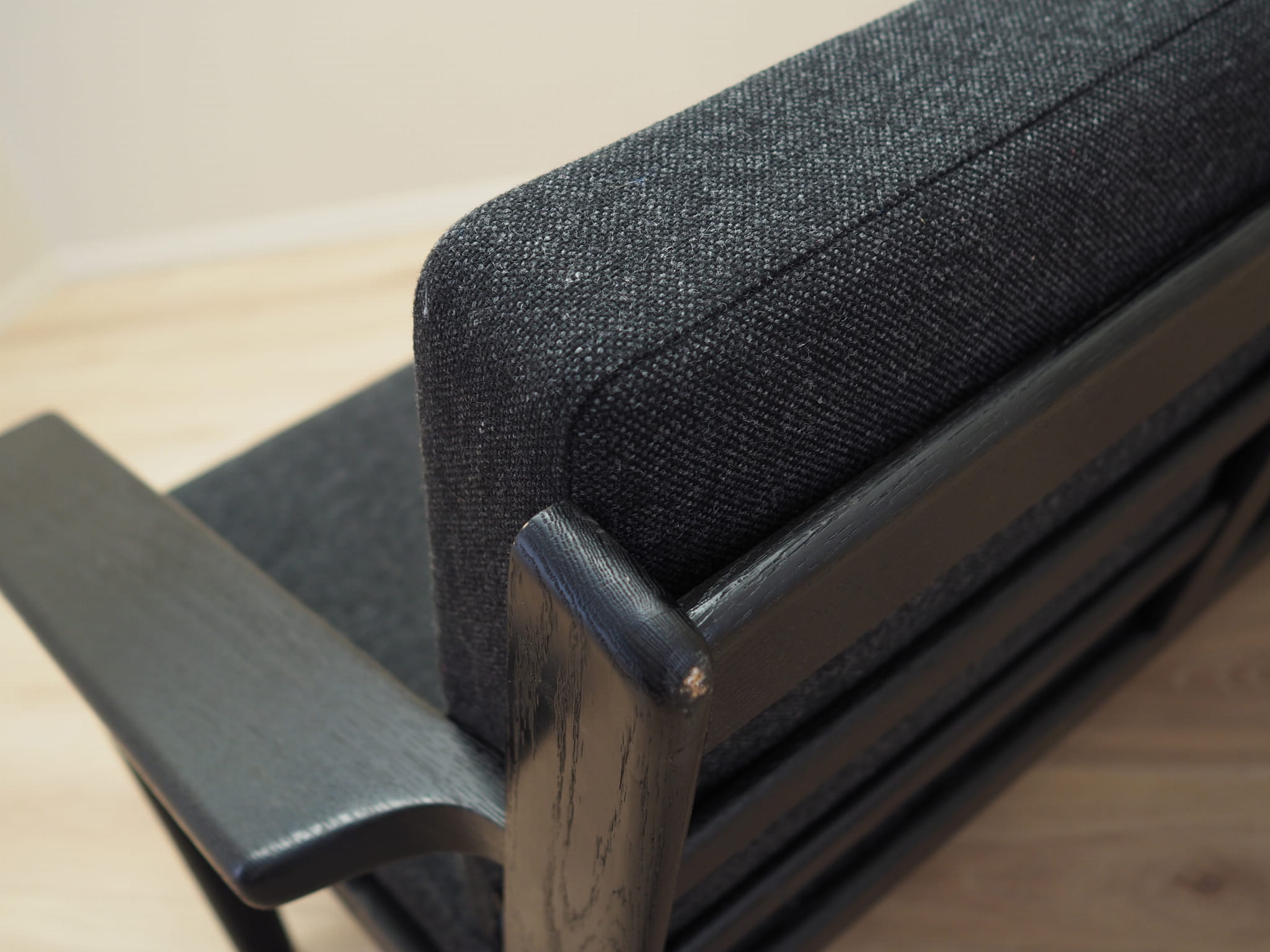 Sofa Textil Holz Schwarz 1960er Jahre