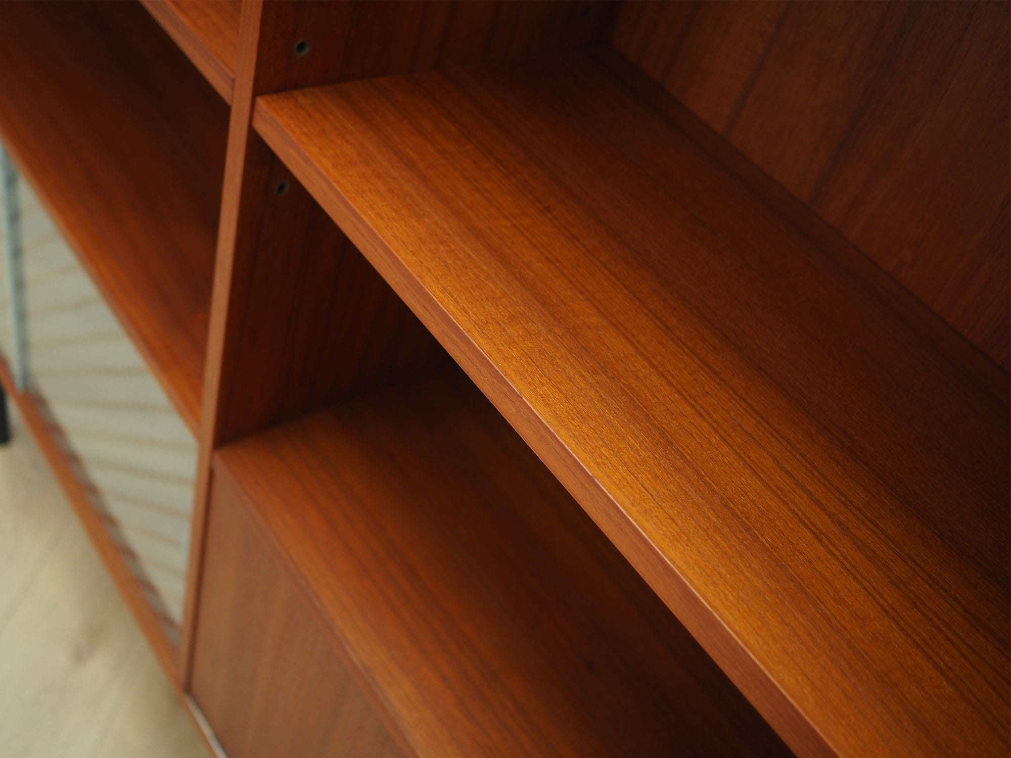 Vintage bookshelf teak brown 1970s