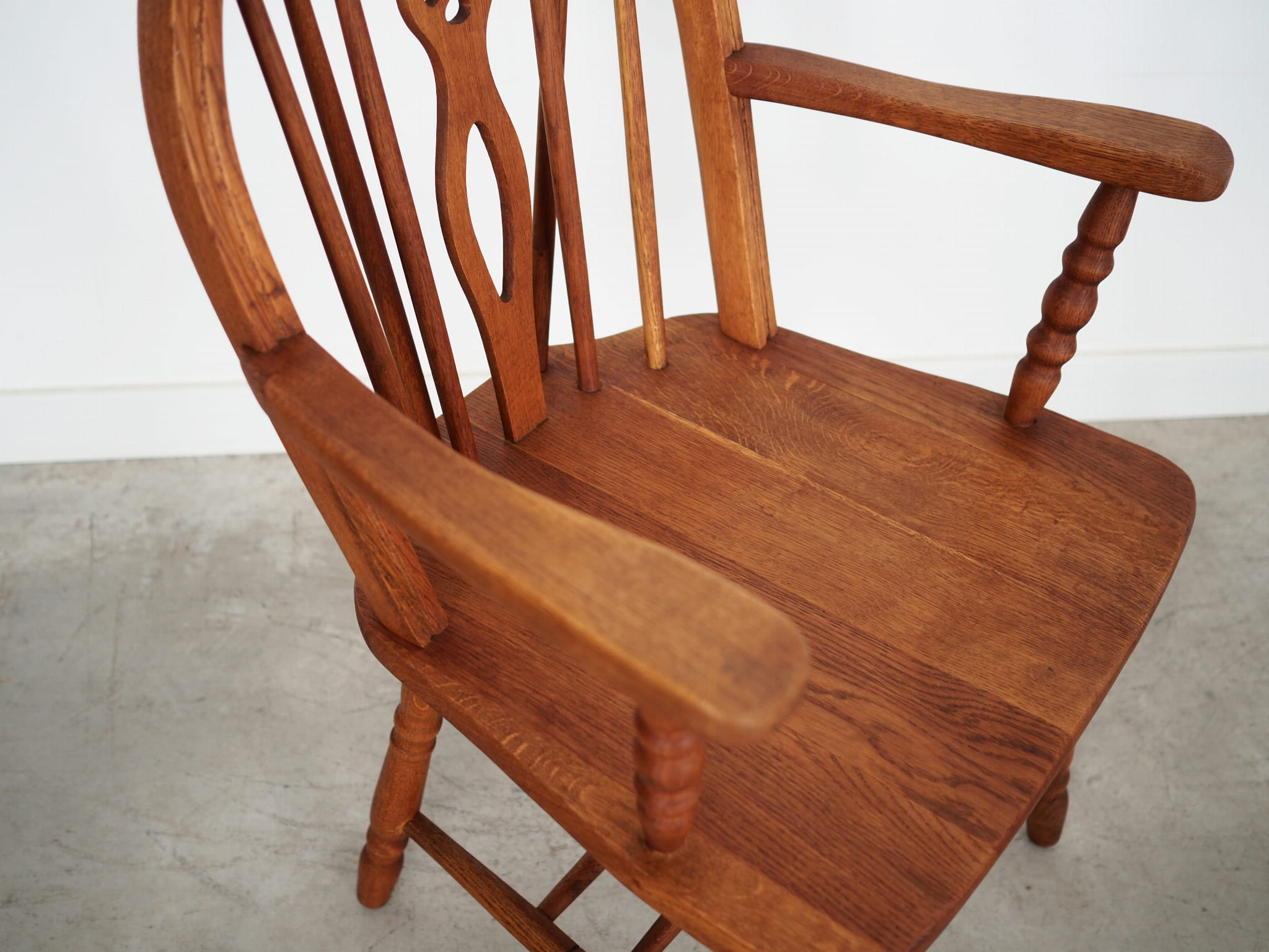Vintage Armchair Oak Wood Brown 1960s