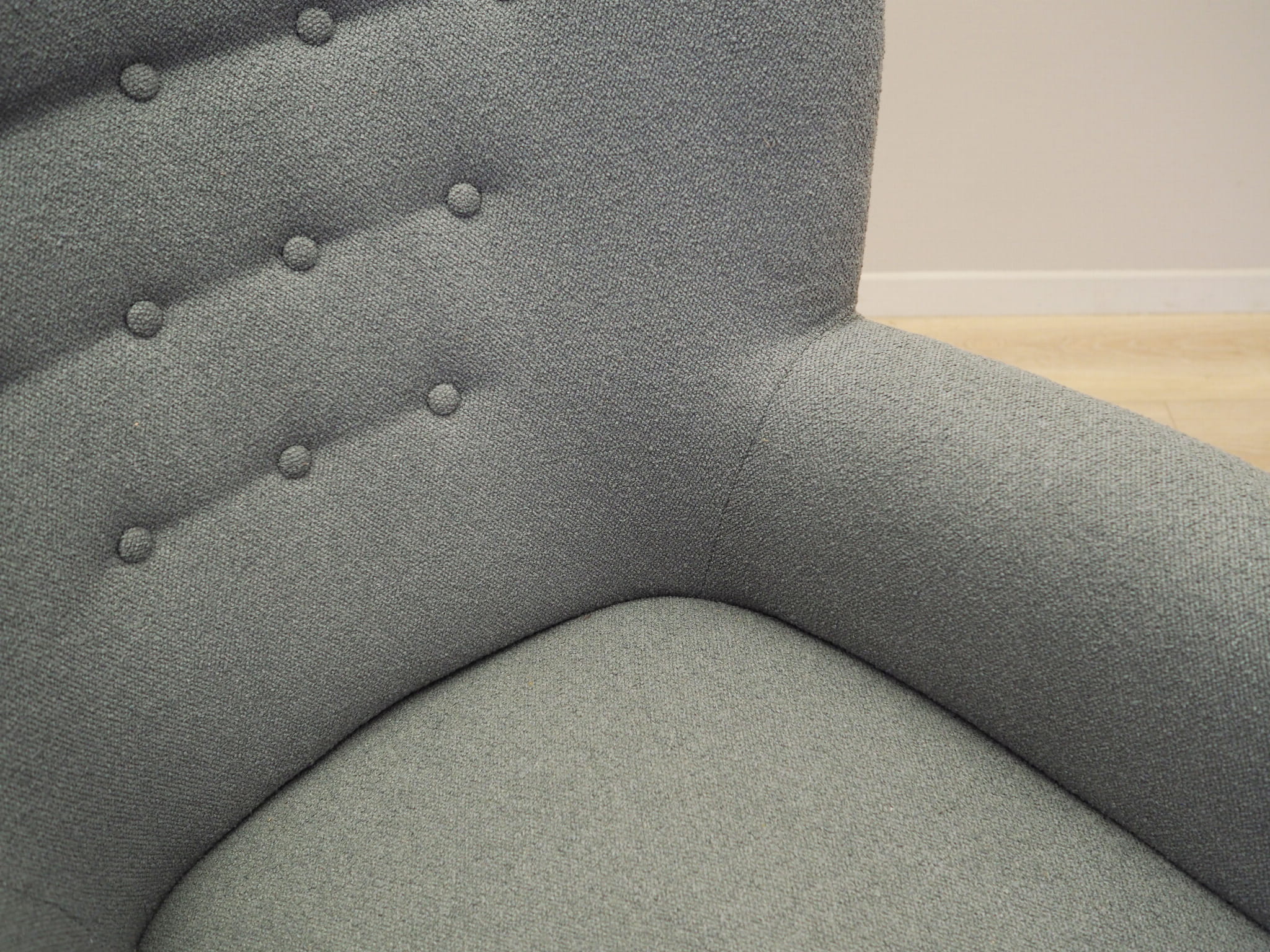 Armchair Textile Wood Grey