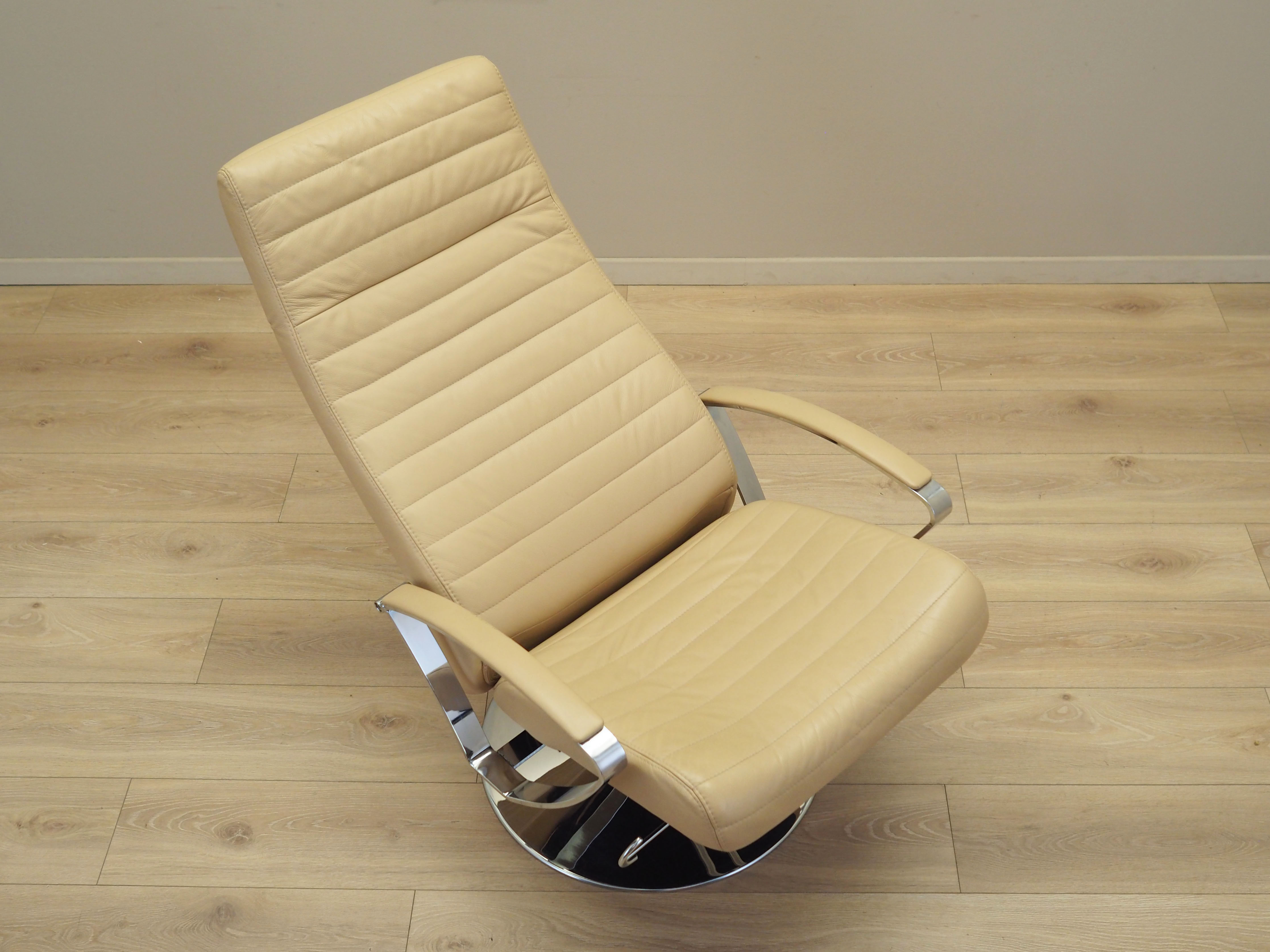 Armchair Leather Light Brown 1970s
