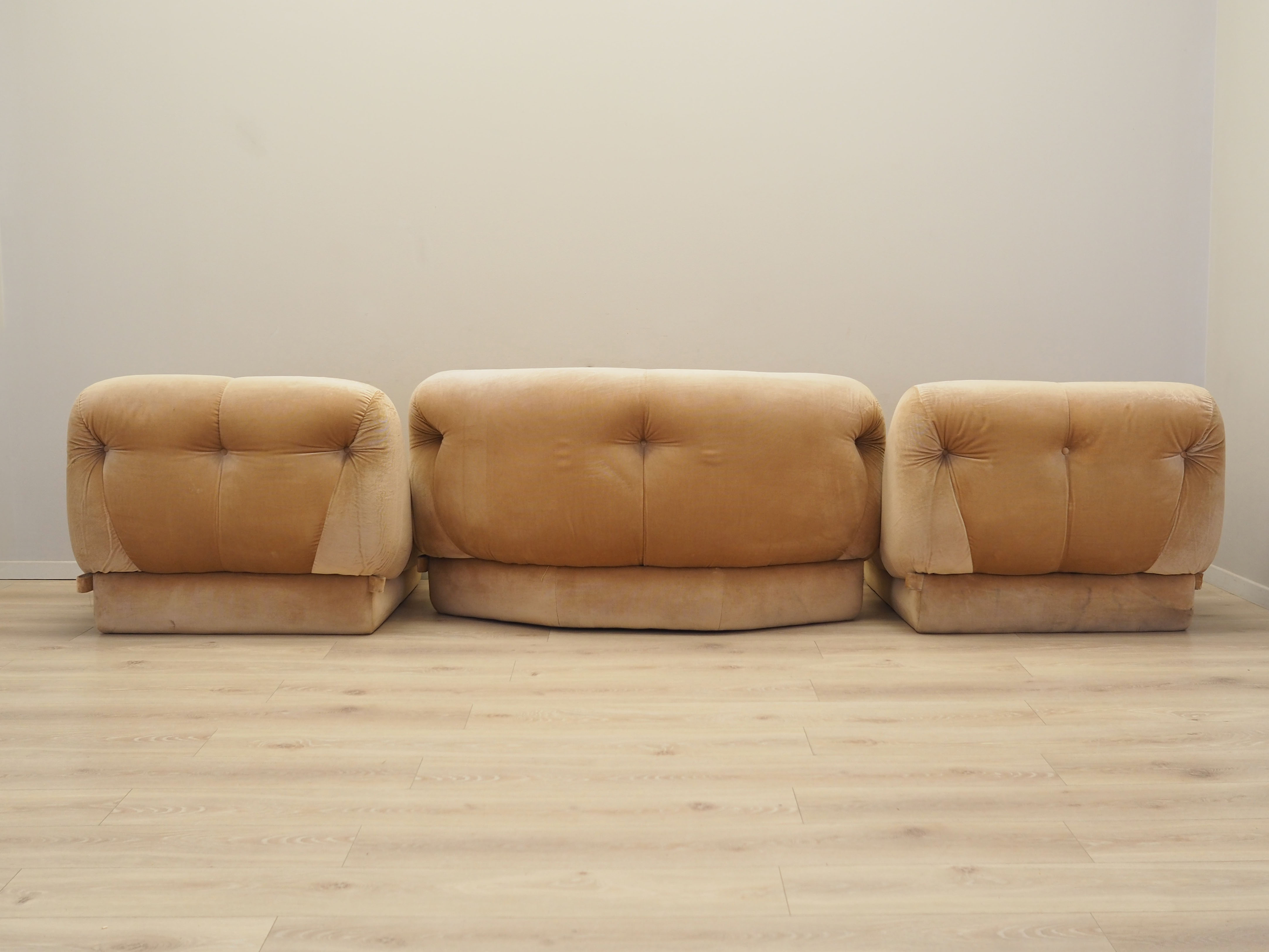 Modular corner sofa velvet 1960s