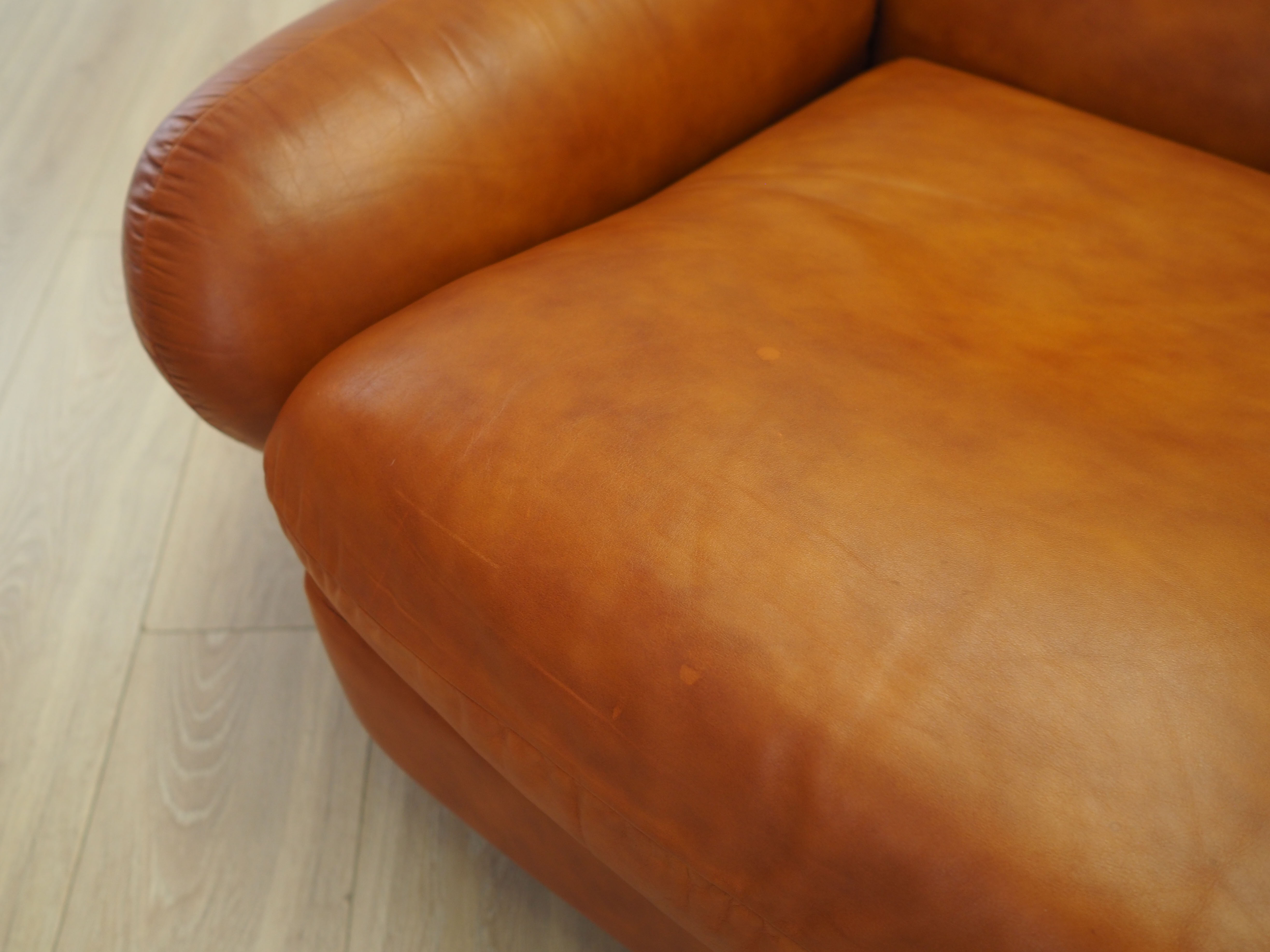 Sofa Leather Red 1970s