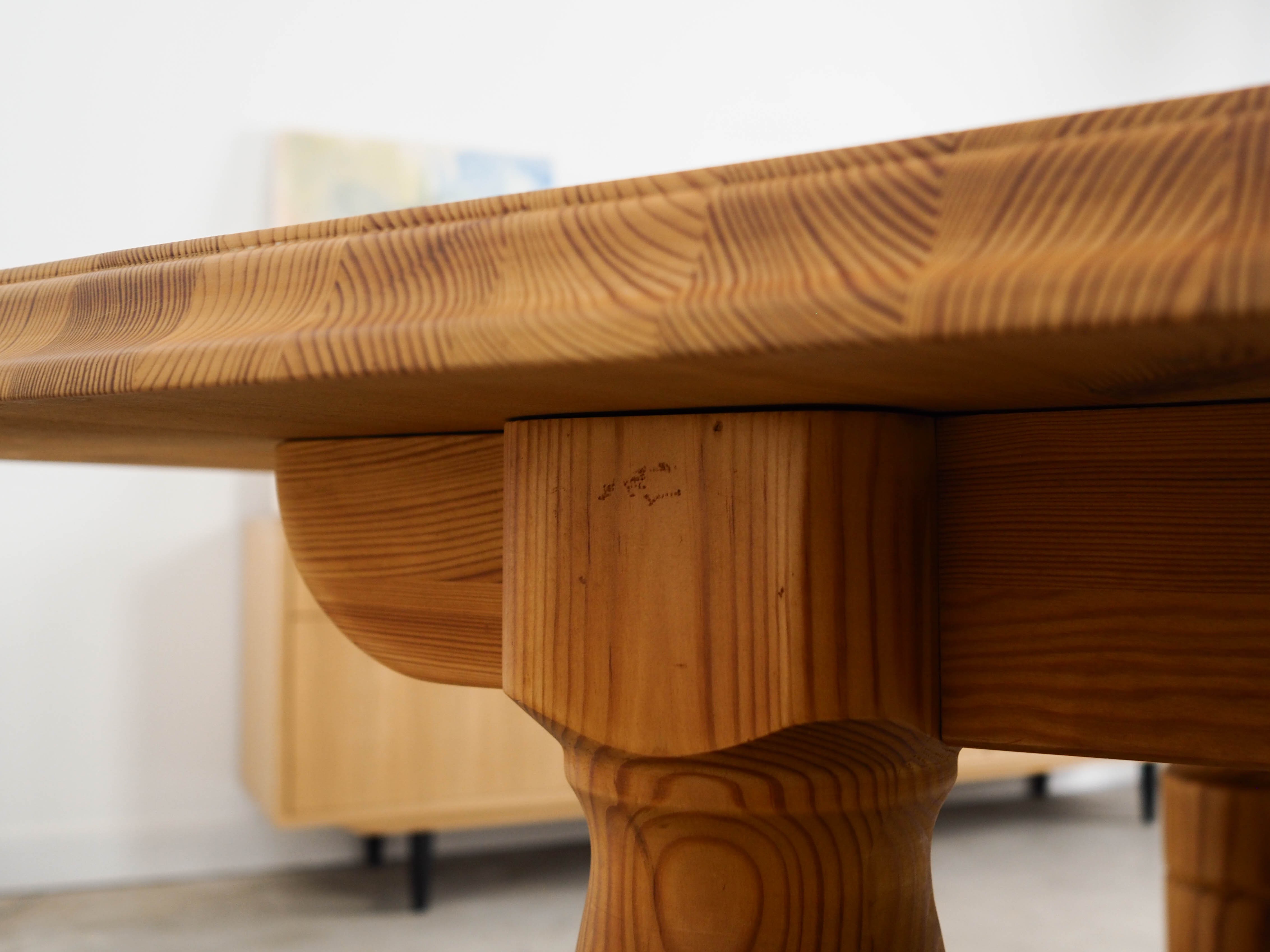 Dining table pine wood 1970s