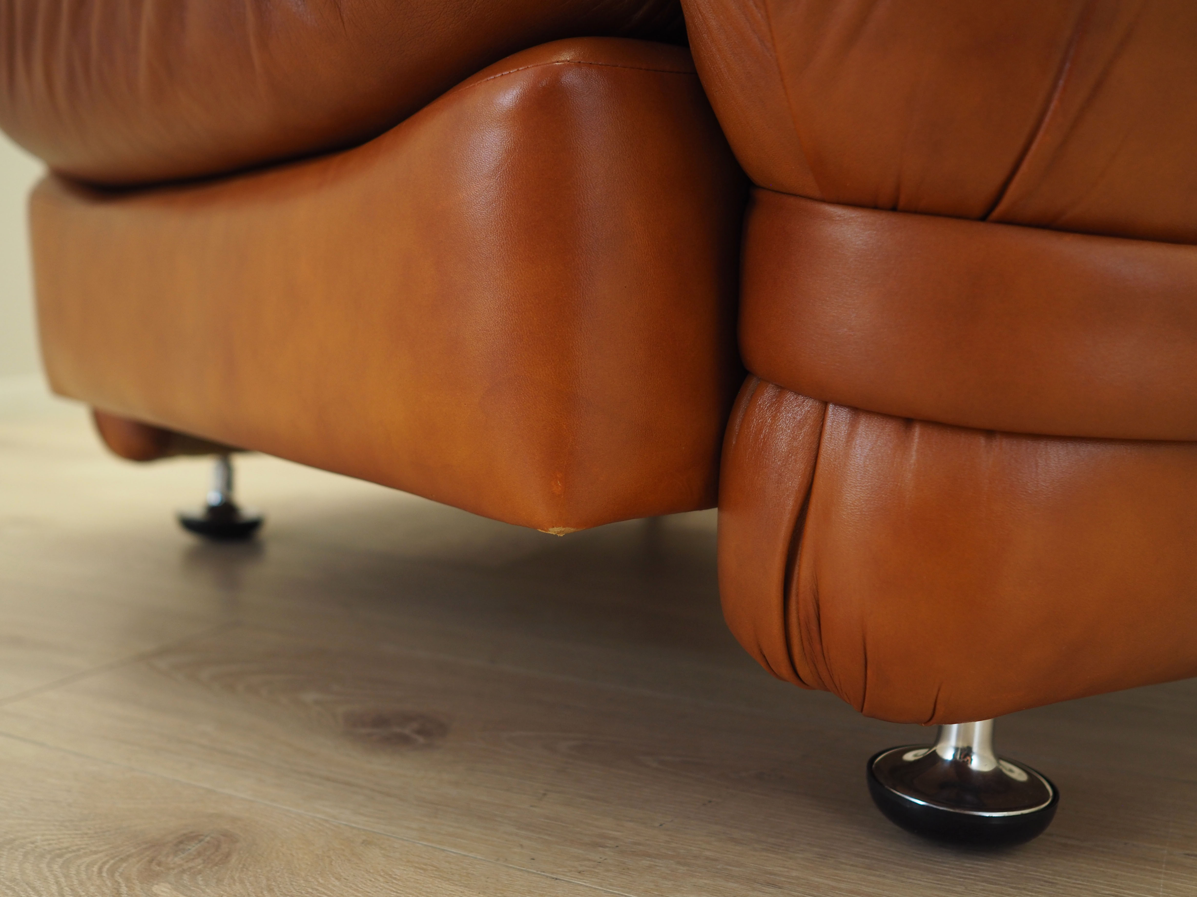 Sessel Leder Braun 1970er Jahre