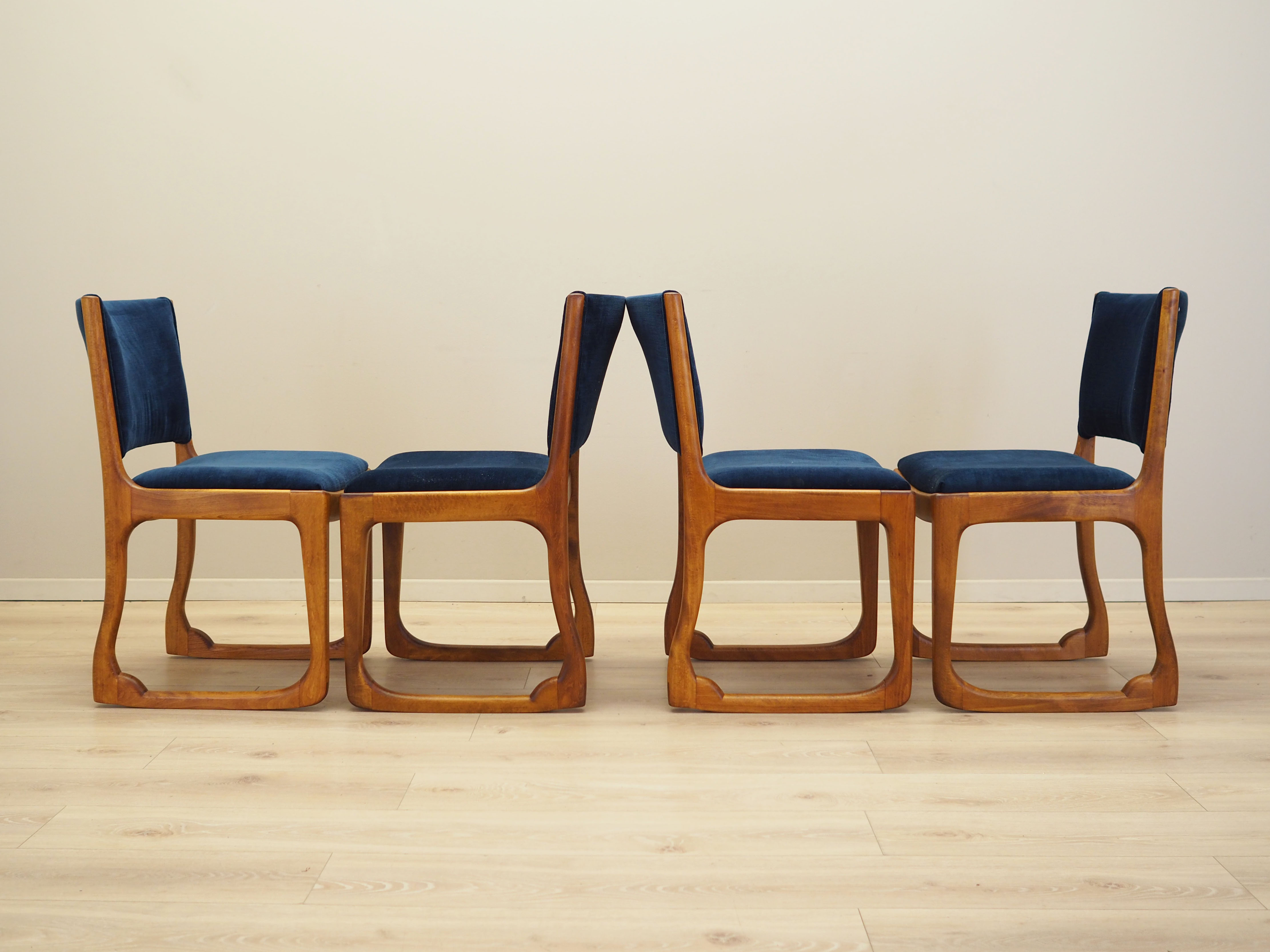 4x Esszimmerstuhl Buchenholz 1950er Jahre