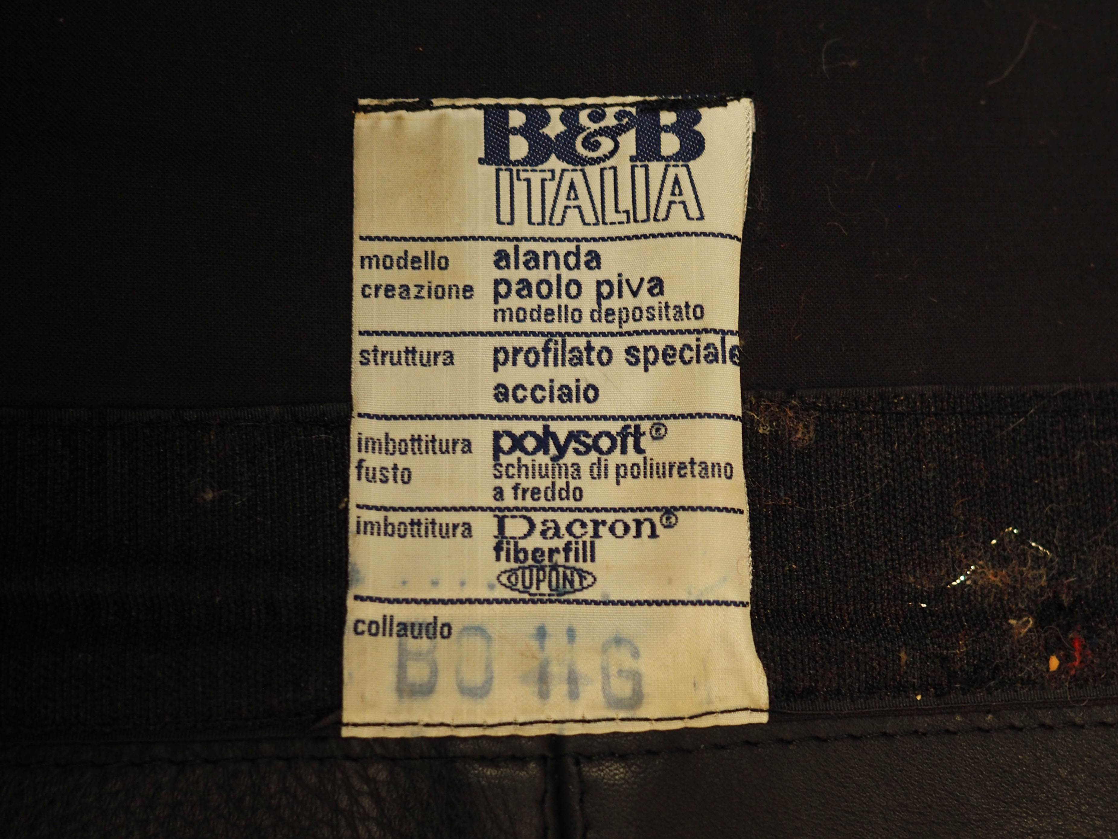 Alanda Sofa Leder 1980er Jahre