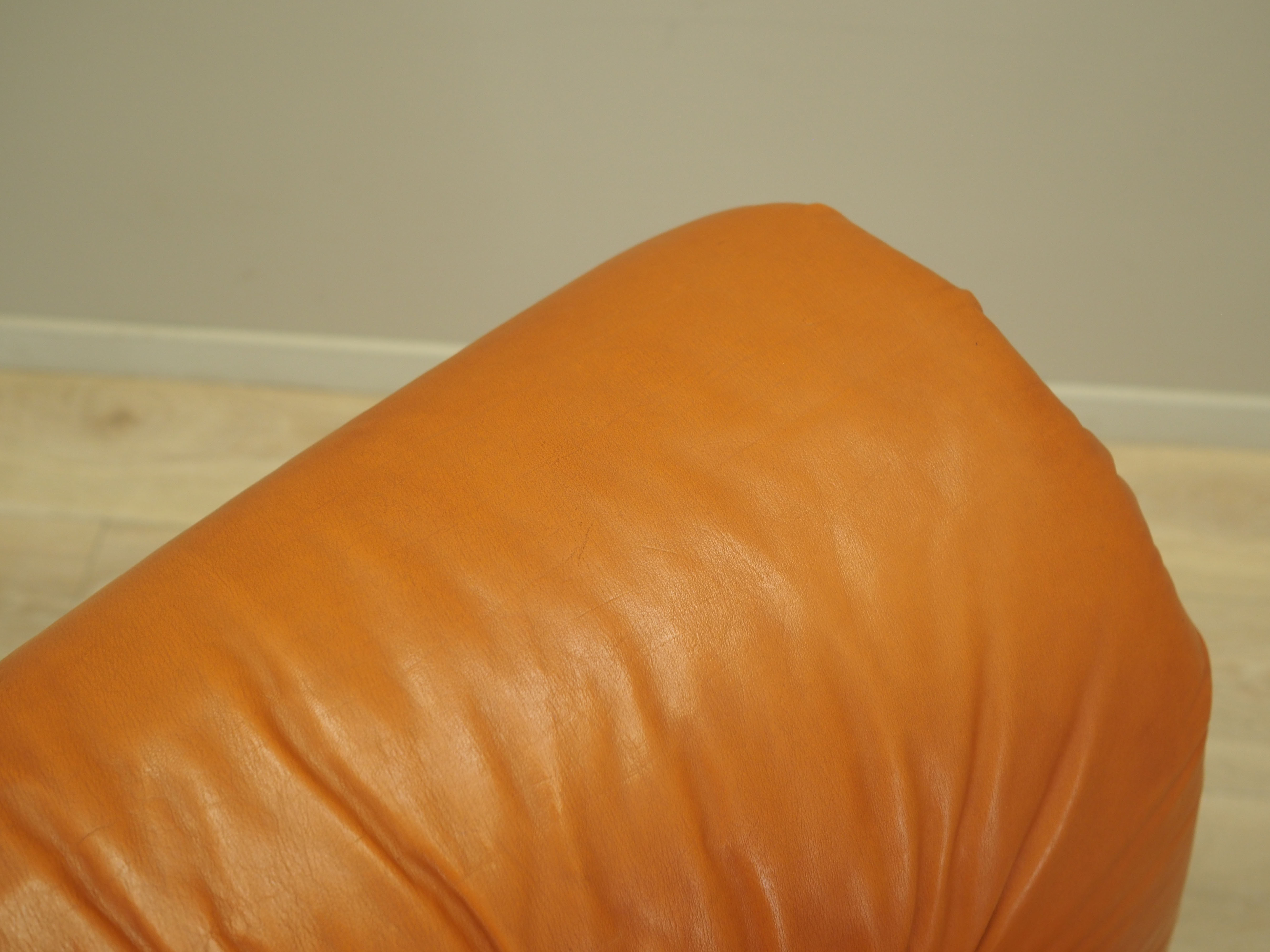 Sessel Leder Braun 1970er Jahre