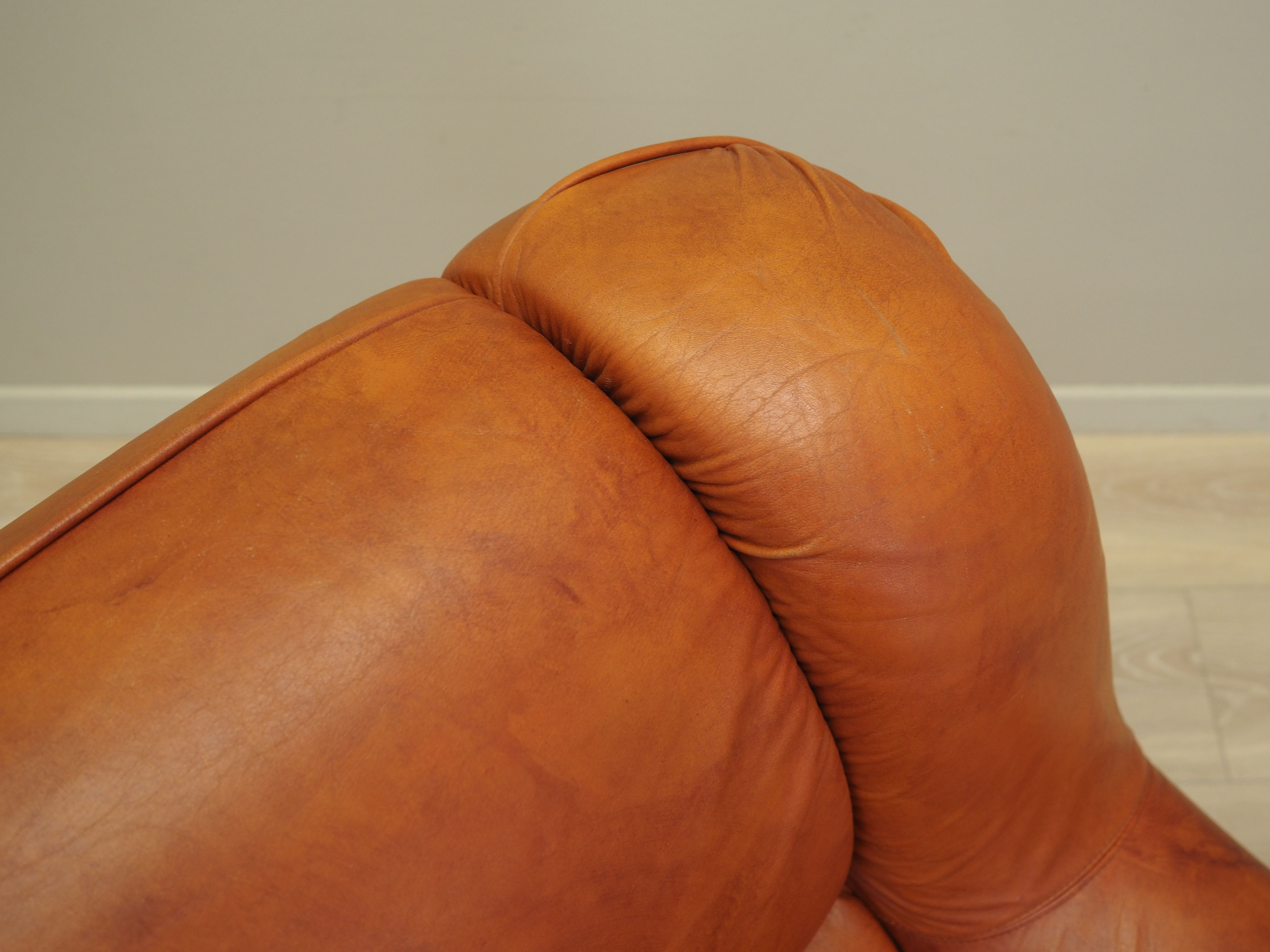 Sessel Leder Braun 1970er Jahre