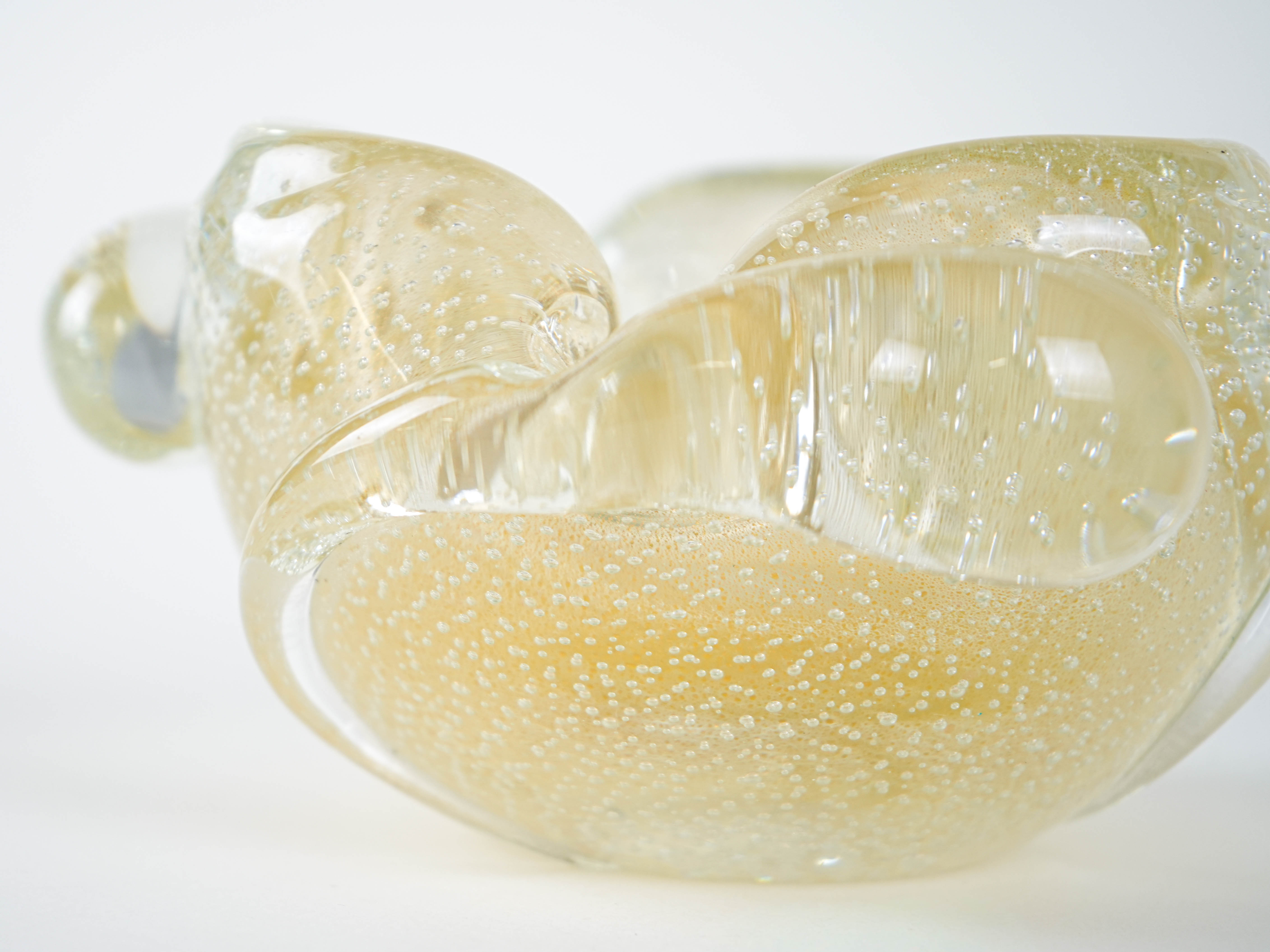 Aschenbecher Muranoglas Gelb 1960er Jahre