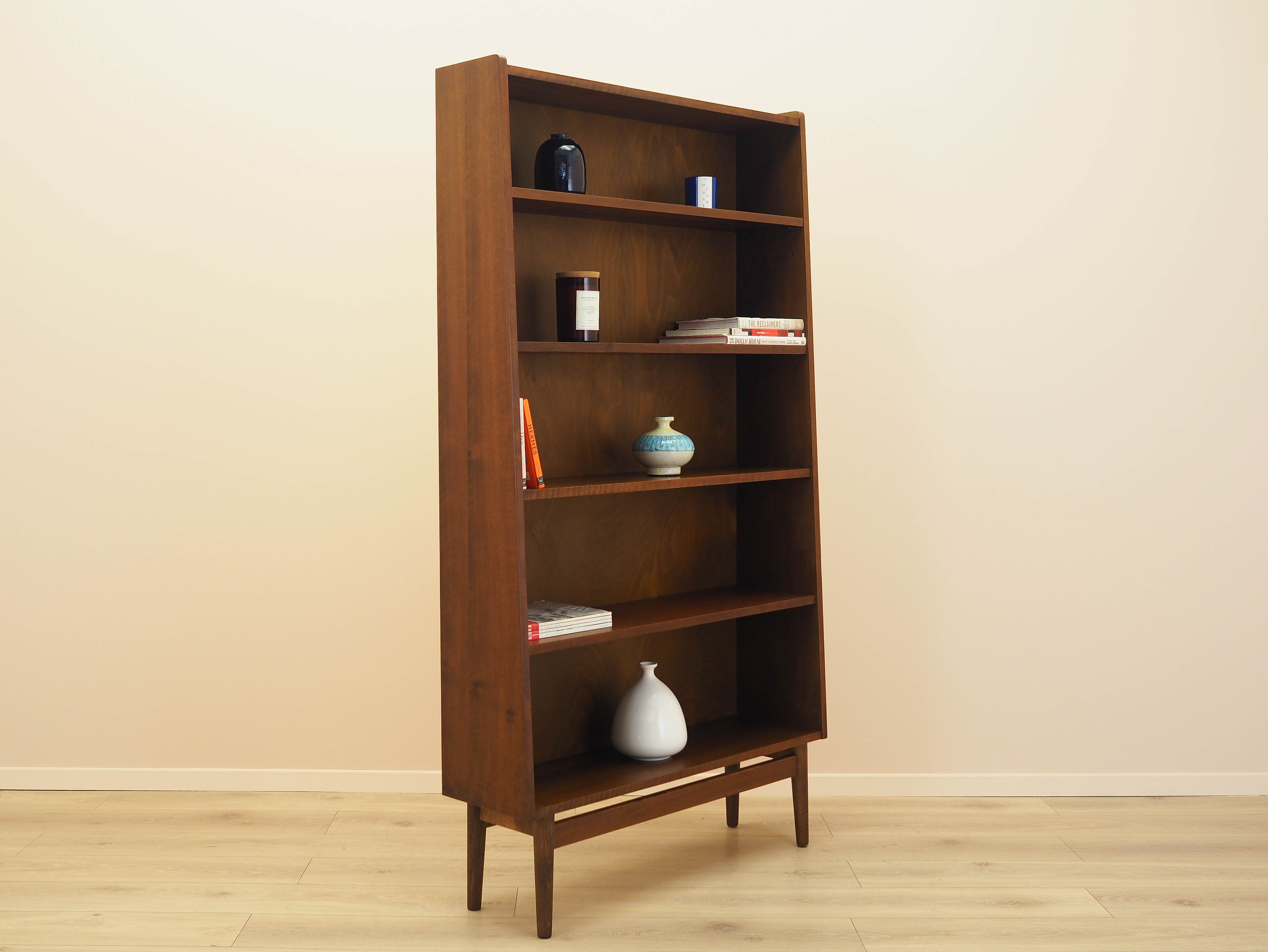 Bücherregal Walnussholz Optik  1970er Jahre Johannes Sorth