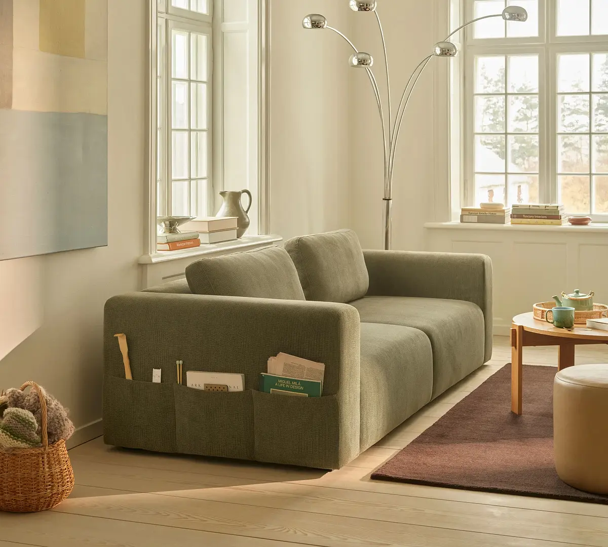 Riley Sofa 3-Seater Free Sage