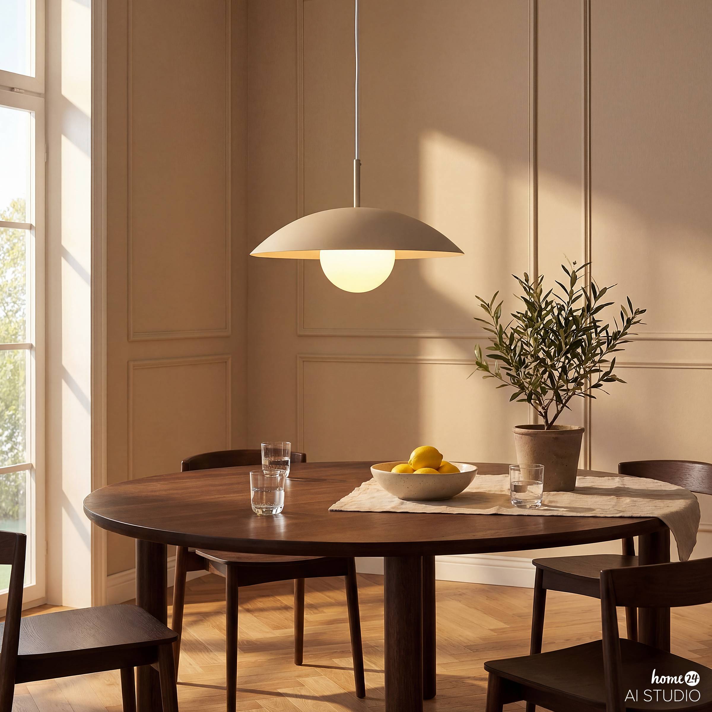 Suma Pendant Light 1-bulb Iron Opal Glass Cream