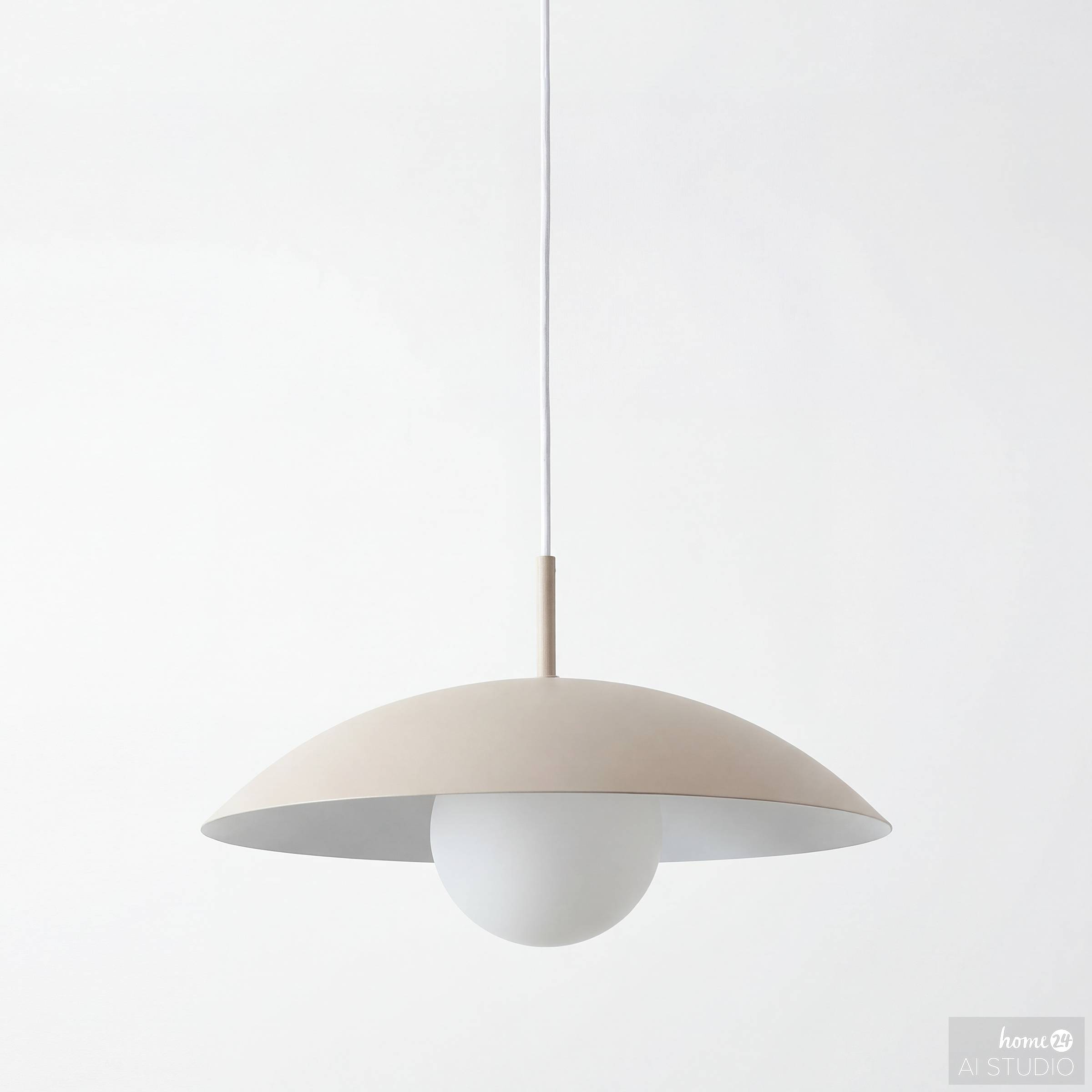 Suma Pendant Light 1-bulb Iron Opal Glass Cream