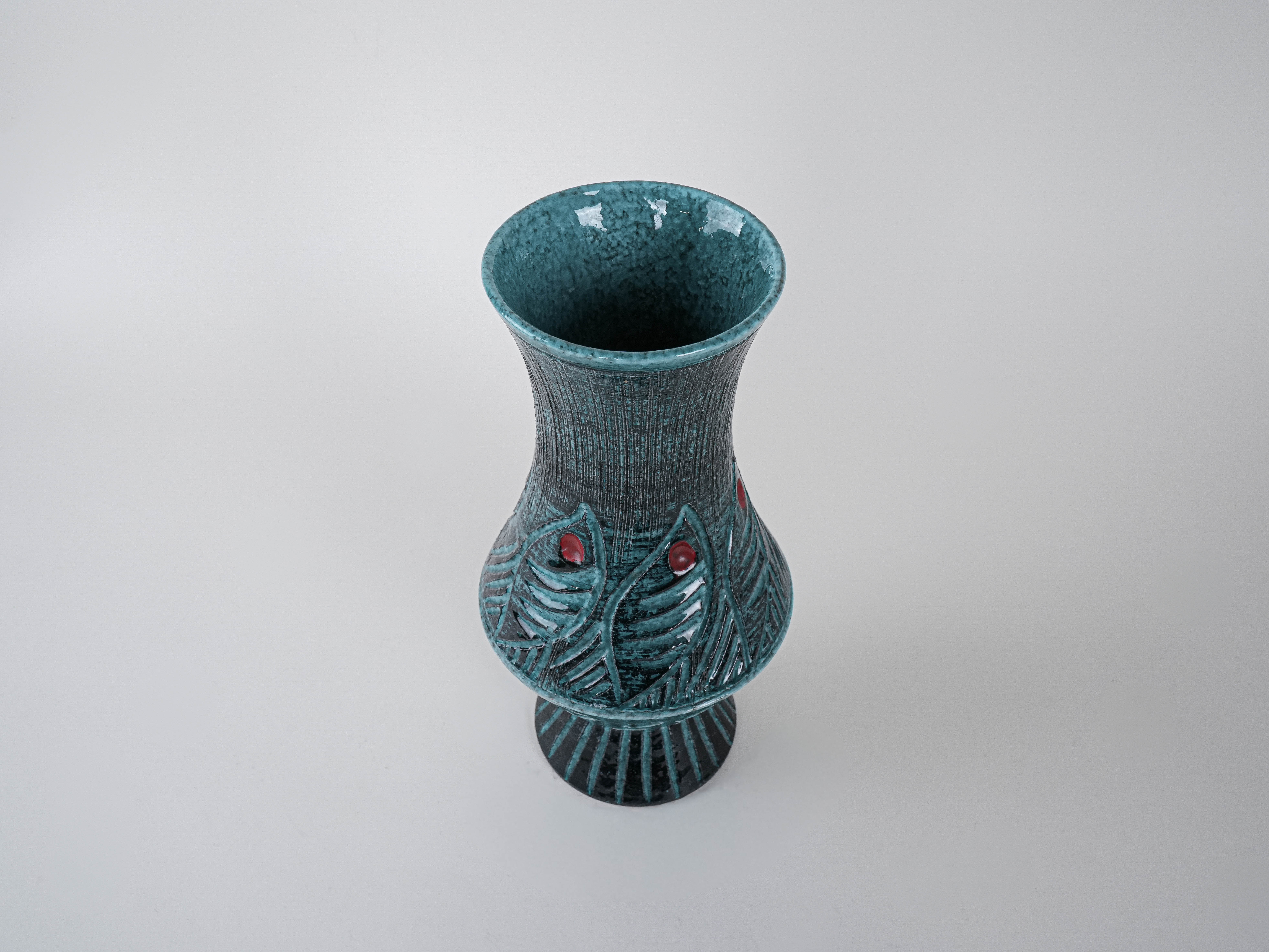 Keramikvase Fat Lava 1960er Jahre