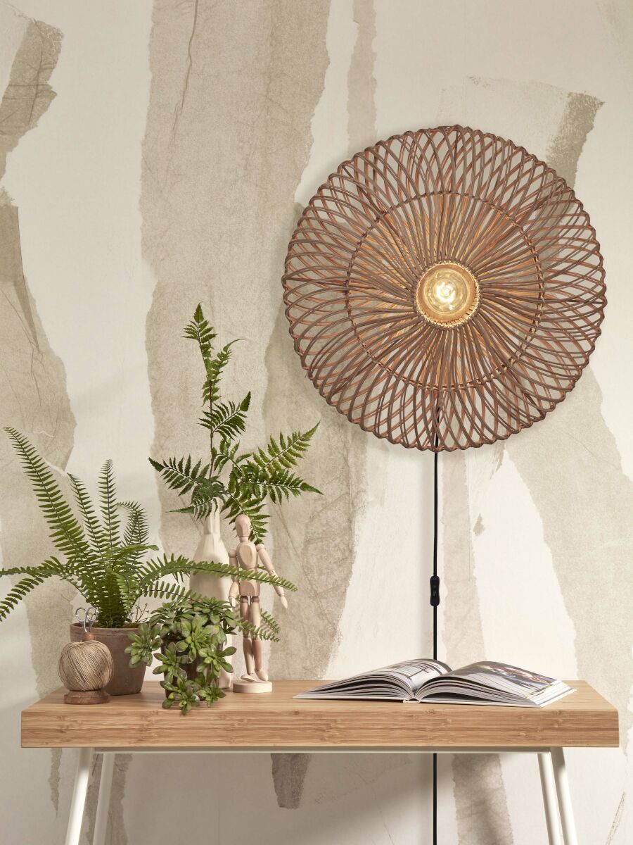 Zanzibar Wandleuchte Rattan Beige