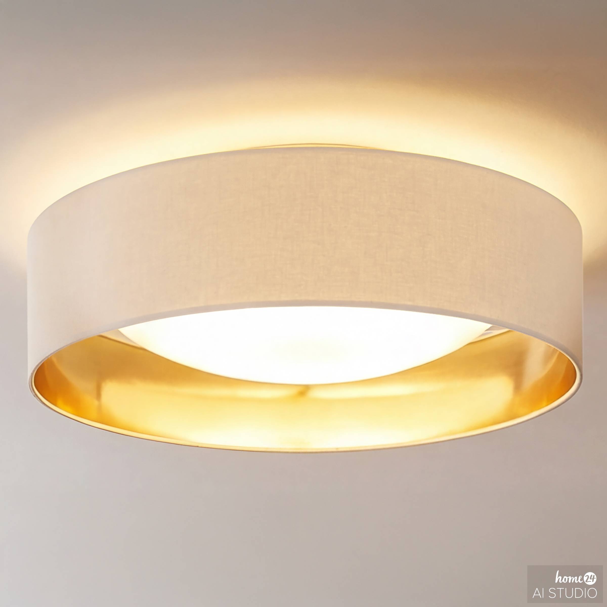 Joulo Deckenleuchte 1-flammig Eisen Frottee Beige