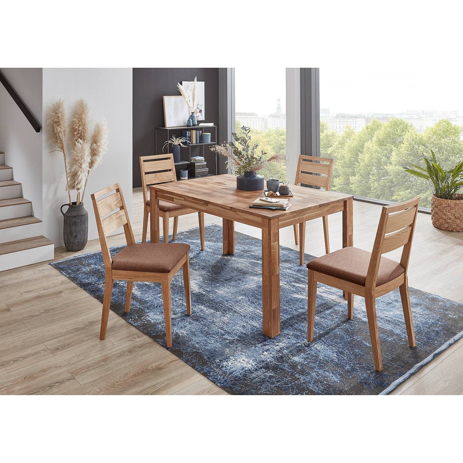 Esszimmerstuhl Elkton 2er-Set Braun