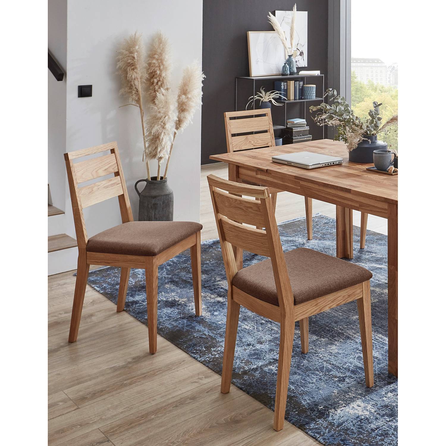Esszimmerstuhl Elkton 2er-Set Braun