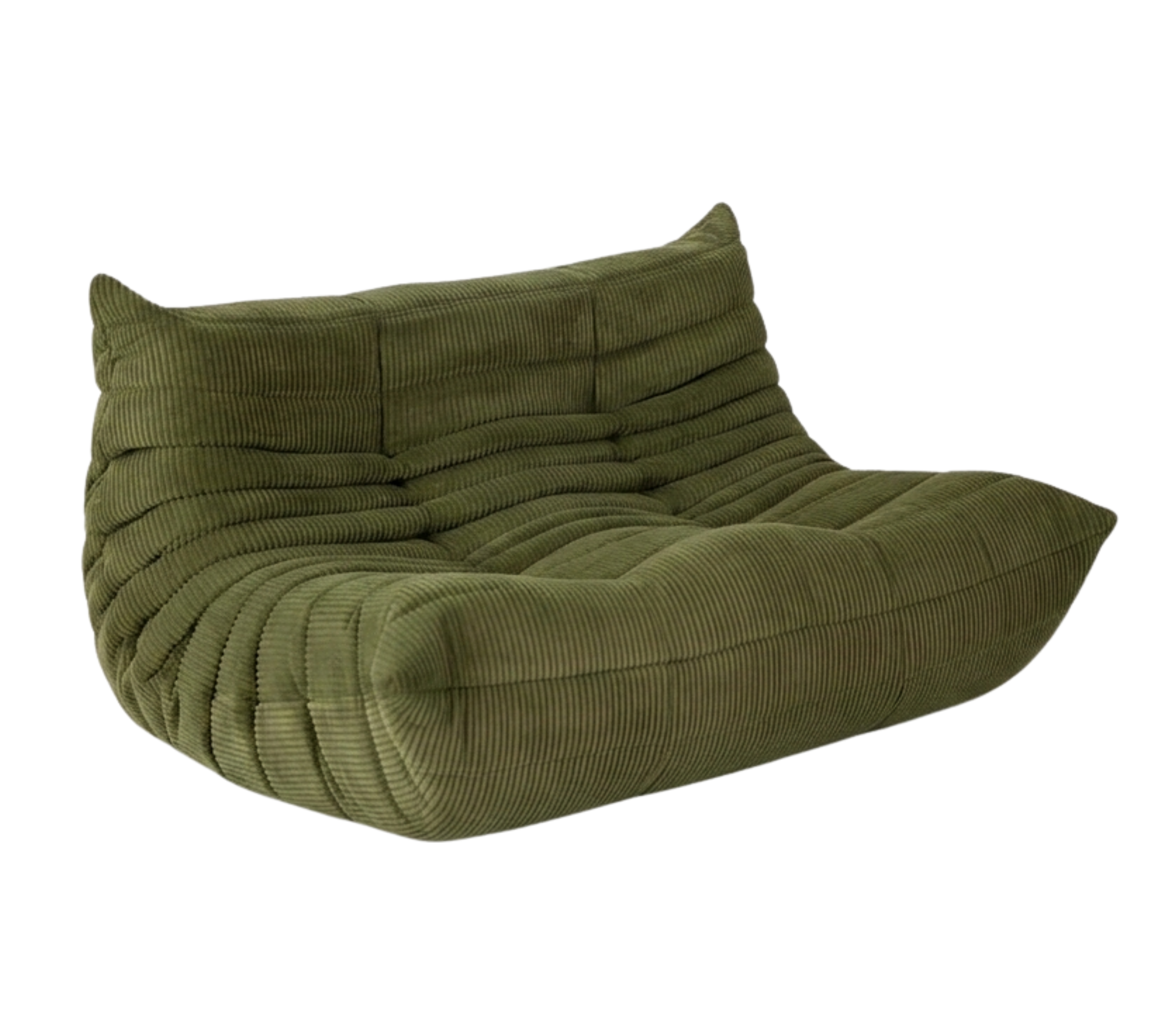 Togo 2-Sitzer Sofa Cord Lodengrün