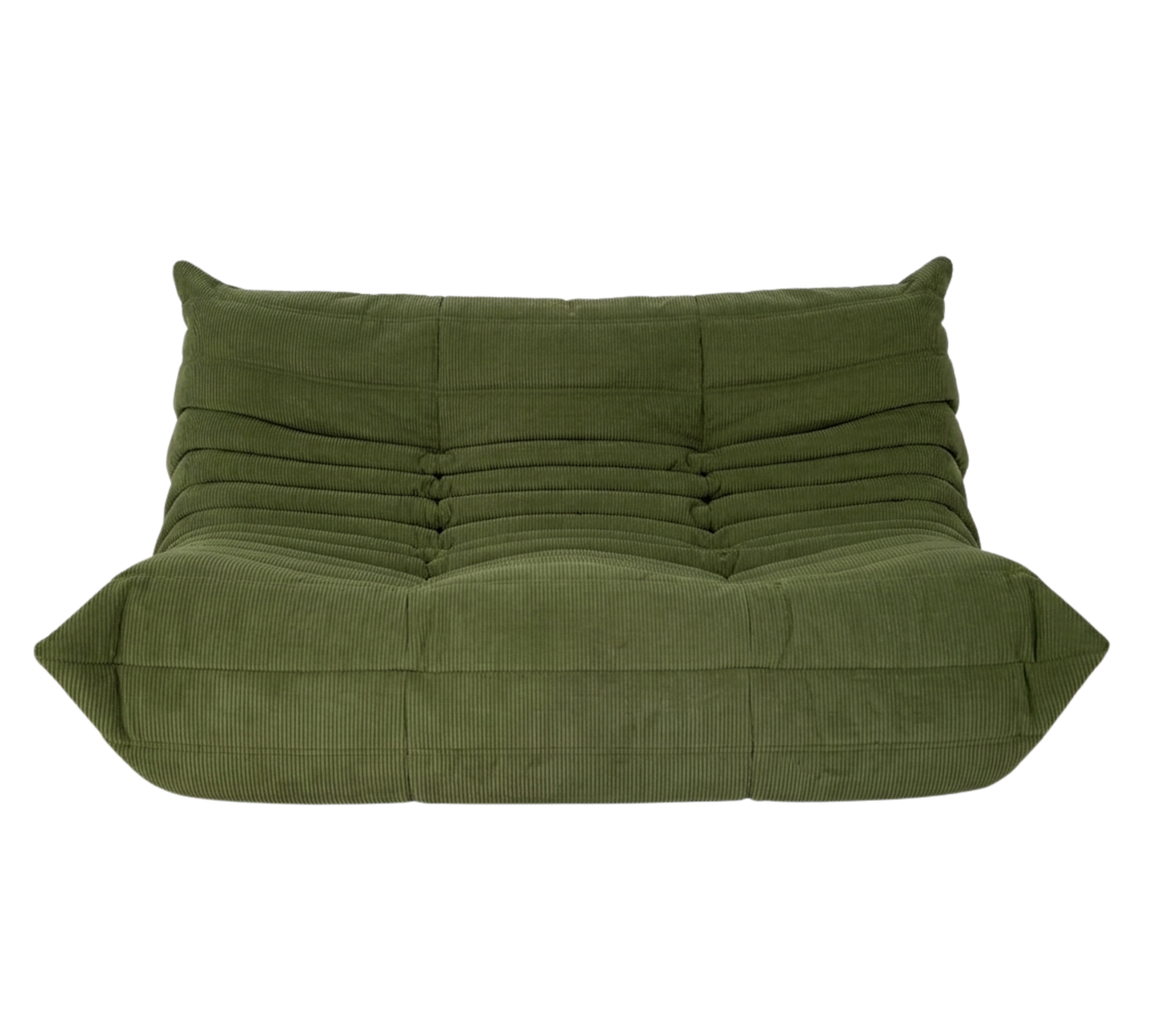 Togo 2-Sitzer Sofa Cord Lodengrün