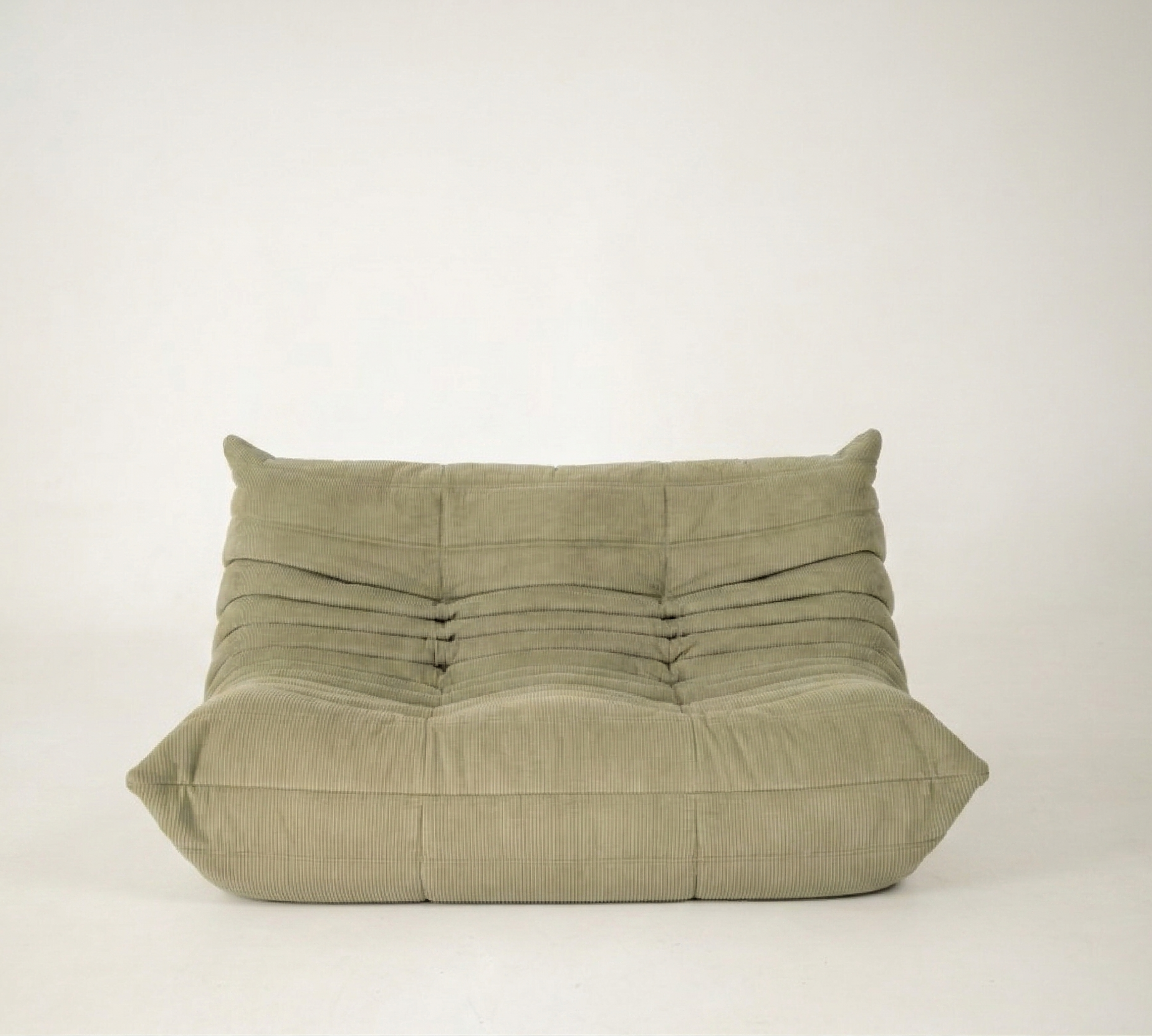 Togo 2-Sitzer Sofa Cord Salbeigrün