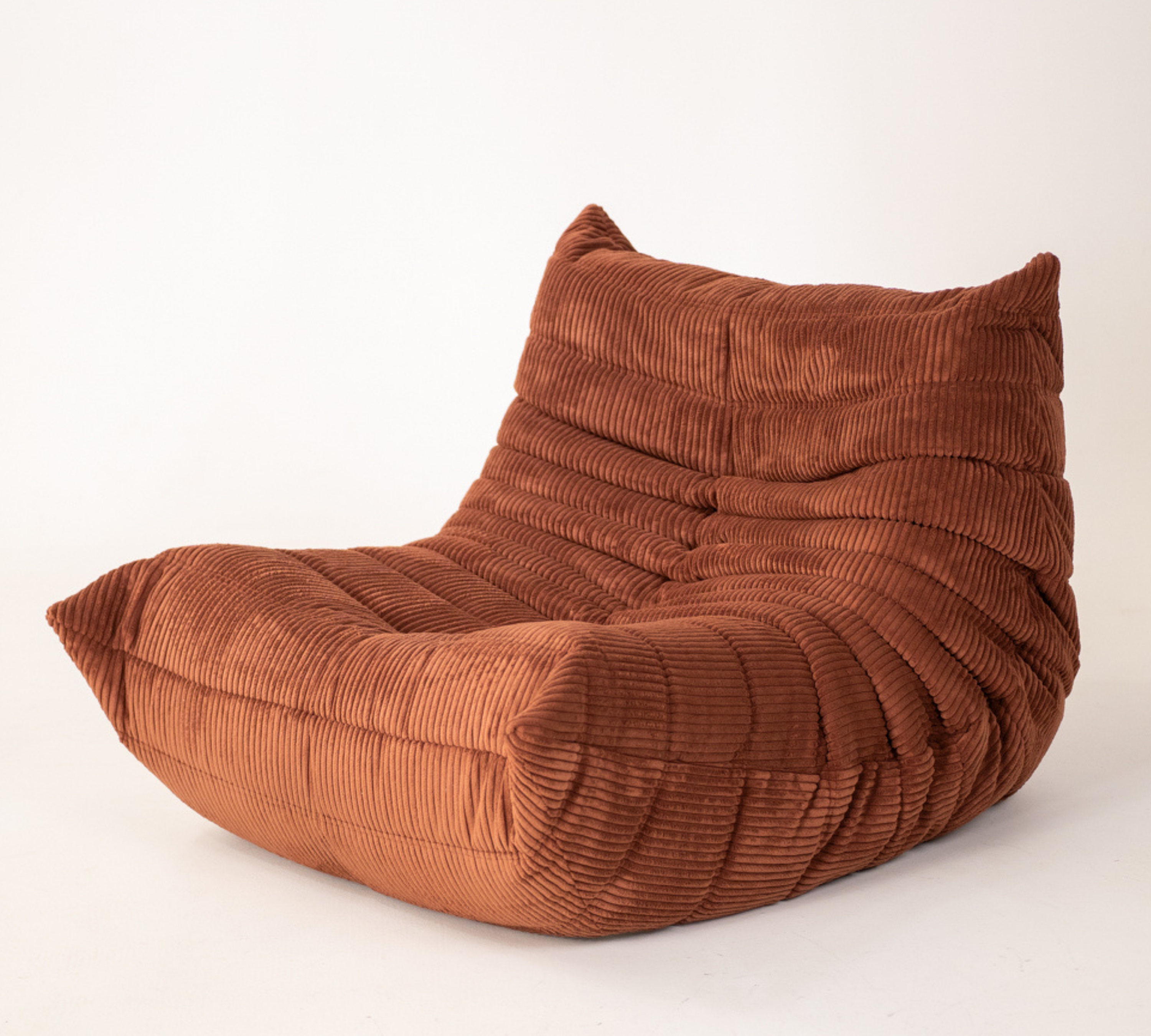 Togo Sessel und Ottoman Set Cord Umber