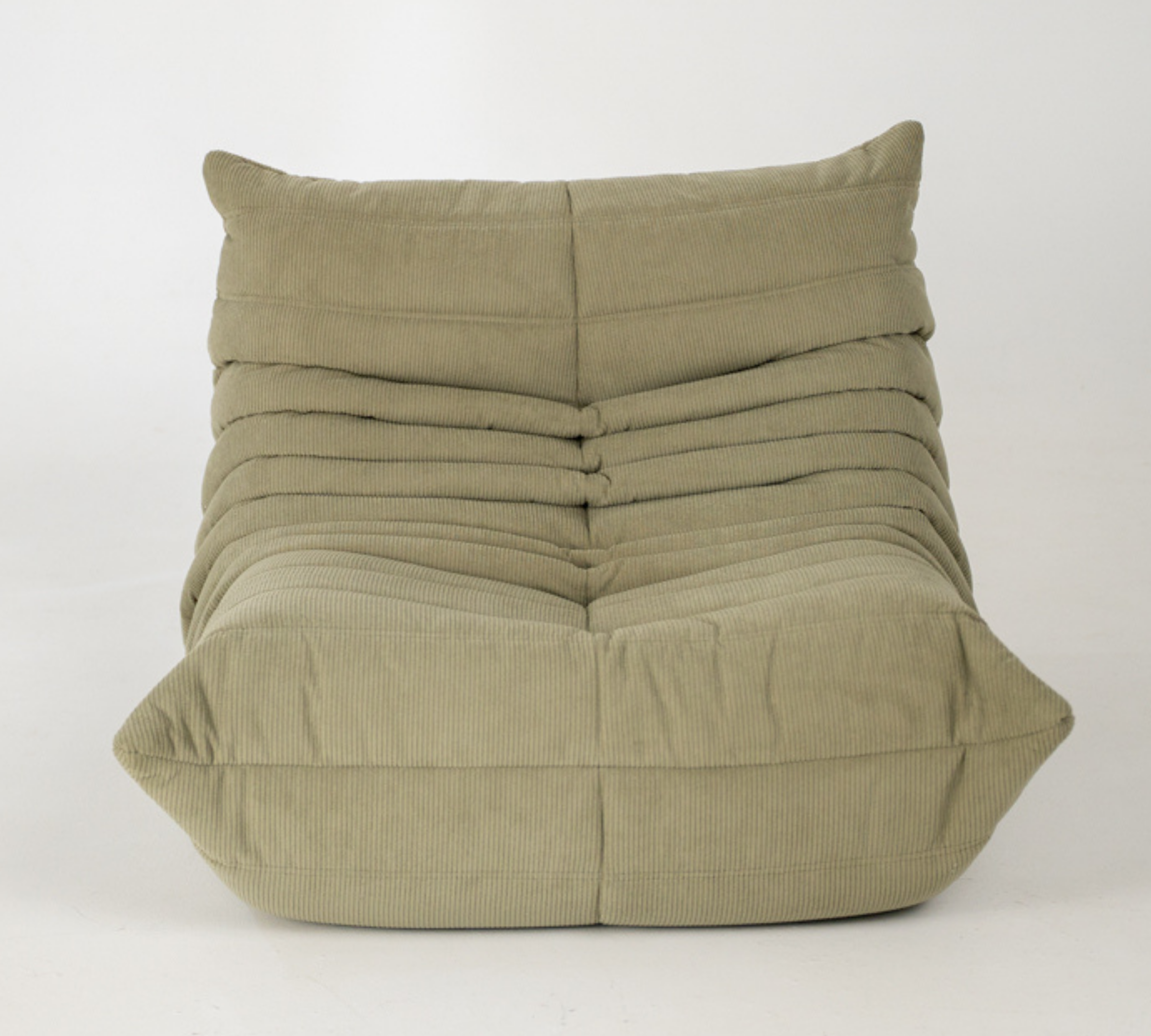 Togo Armchair and Ottoman Set Cord Sand Brown