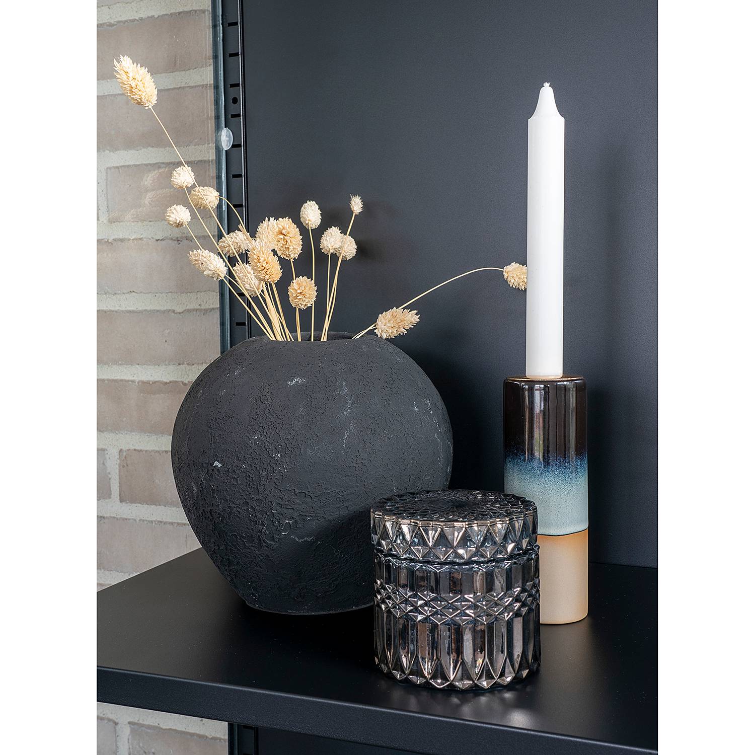 Tealights Banfield Set of 2 Glass Grey
