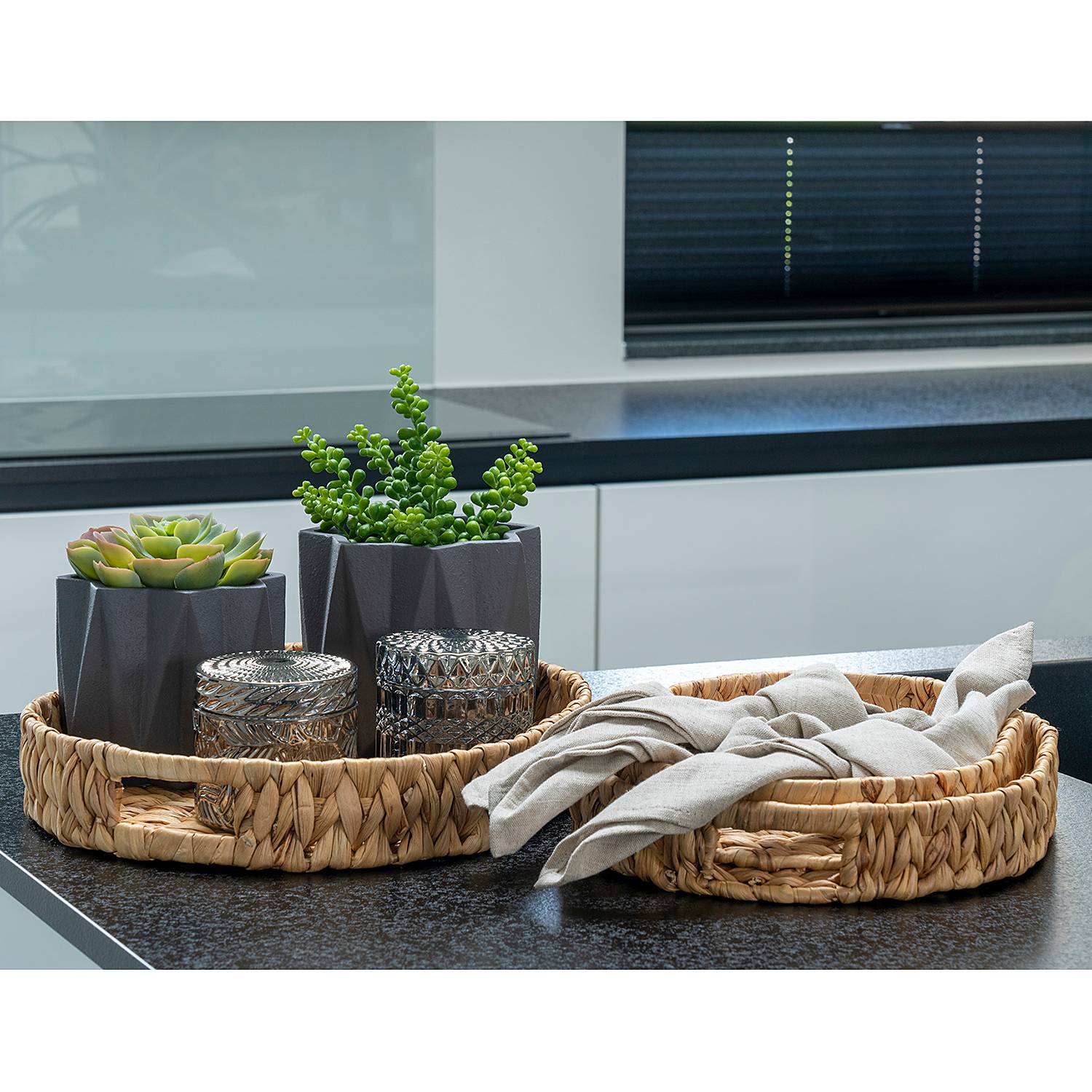 Tealights Banfield Set of 2 Glass Grey