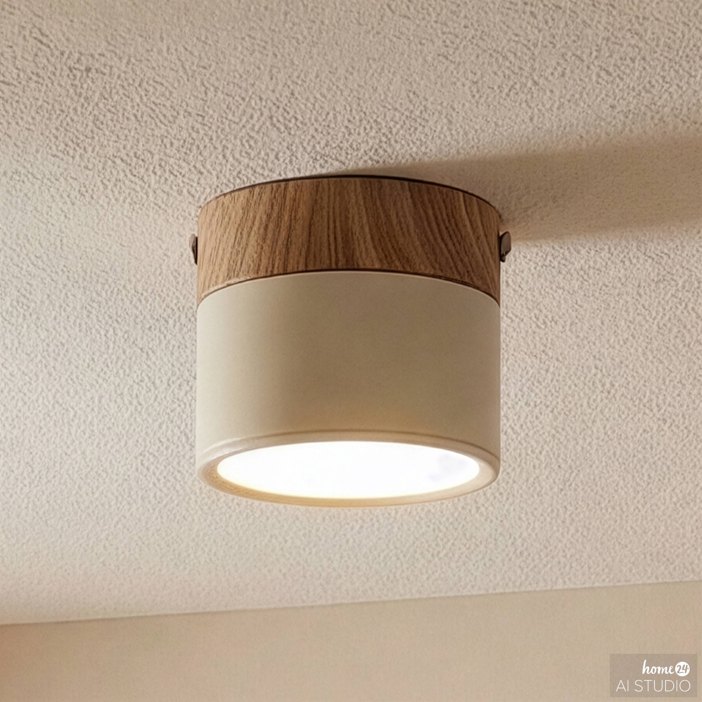 Punto Deckenleuchte 1-flammig Eisen Beige
