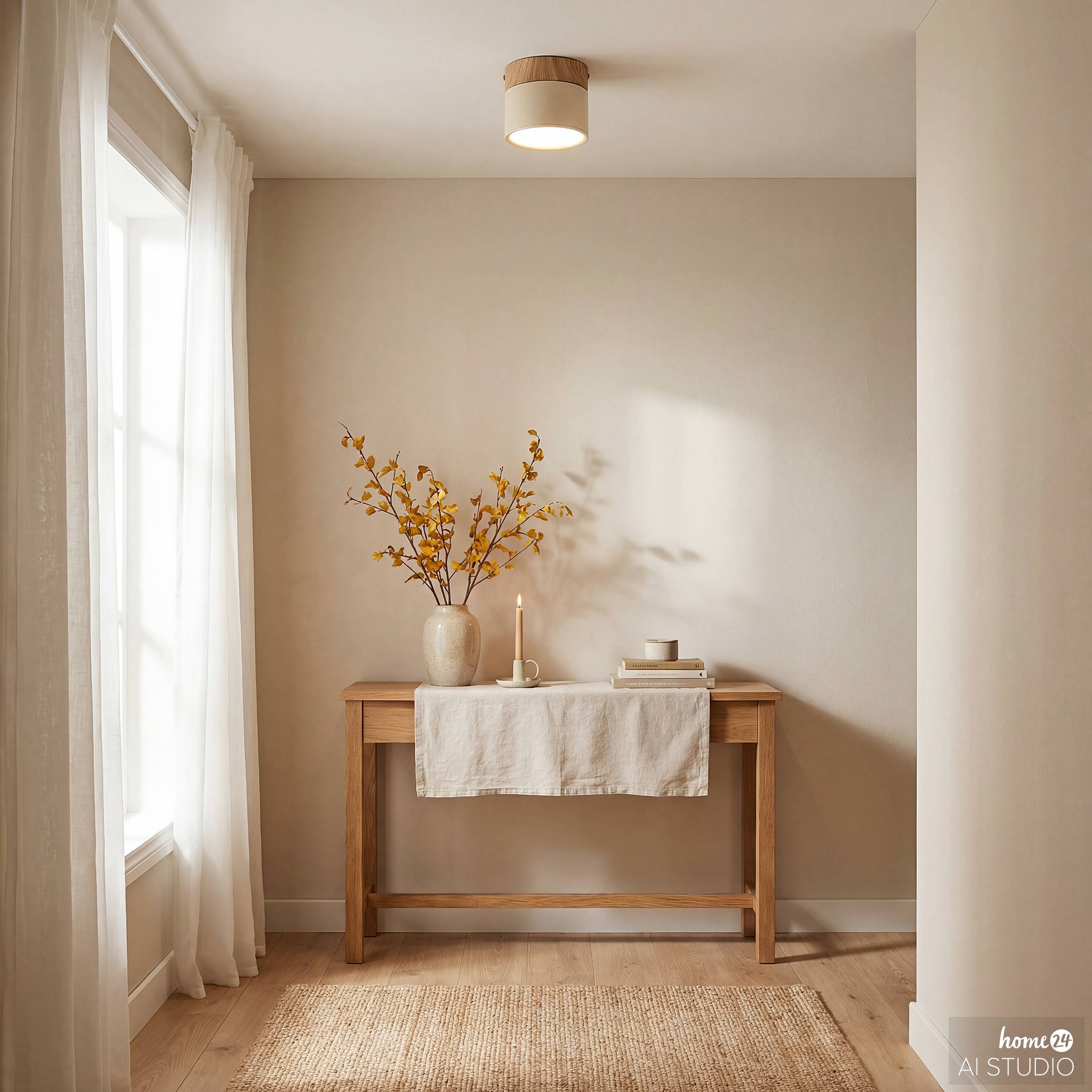Punto Ceiling Light 1-bulb Iron Beige