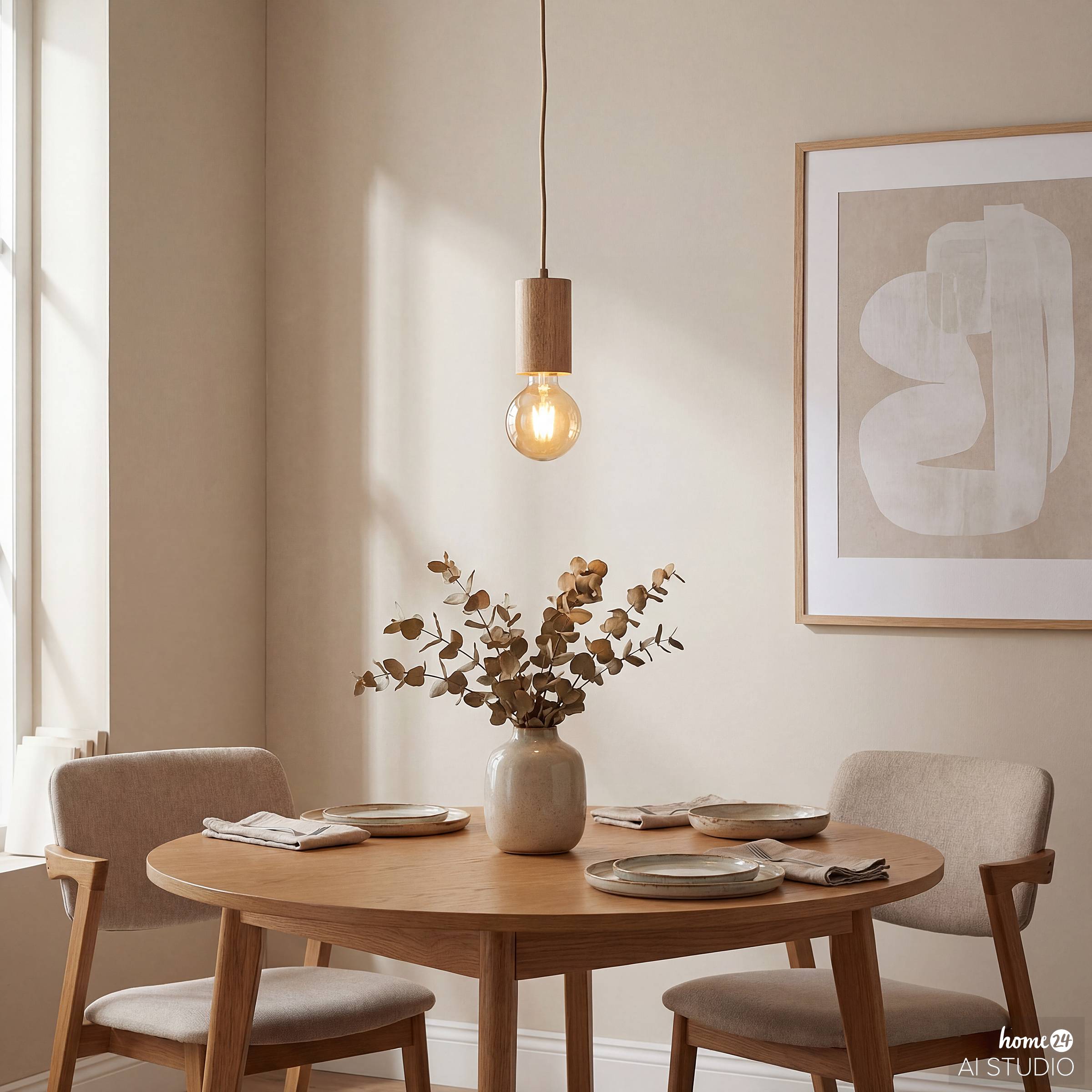 Eluno Pendant Light Solid Pine Iron 1-light