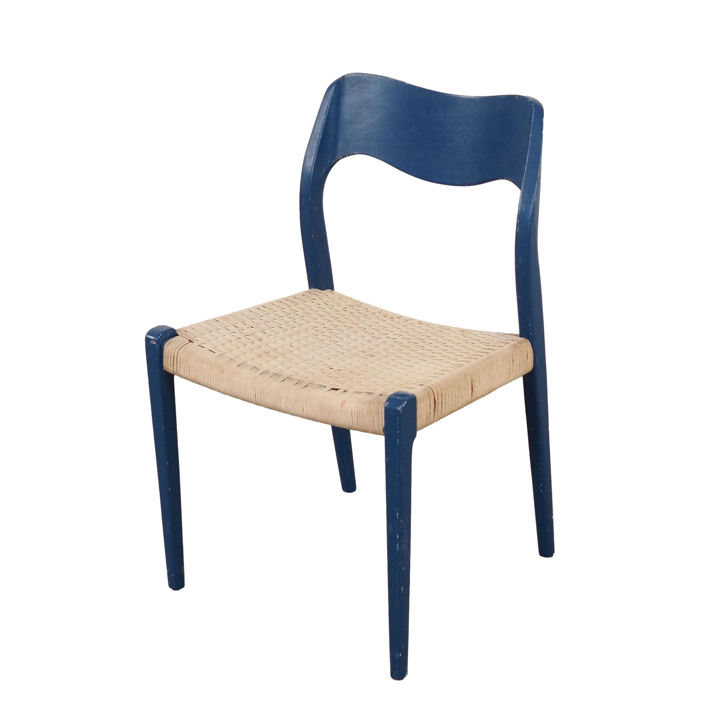 Blue Teak Chair 1960s