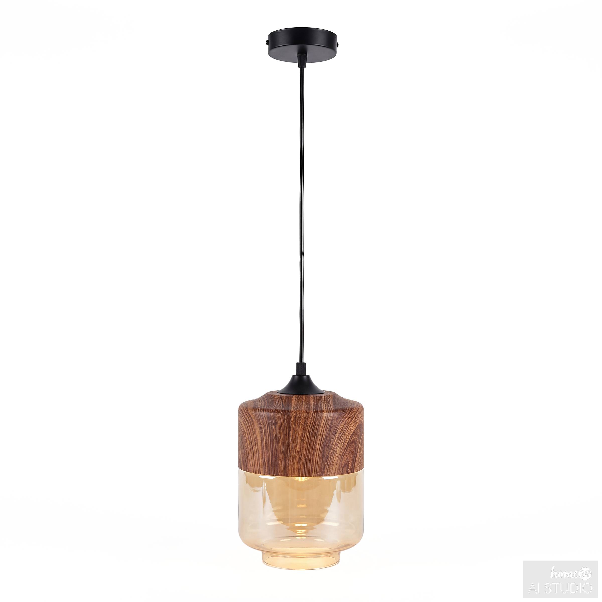Pendant light Kavon cone shape 1-light colored glass iron